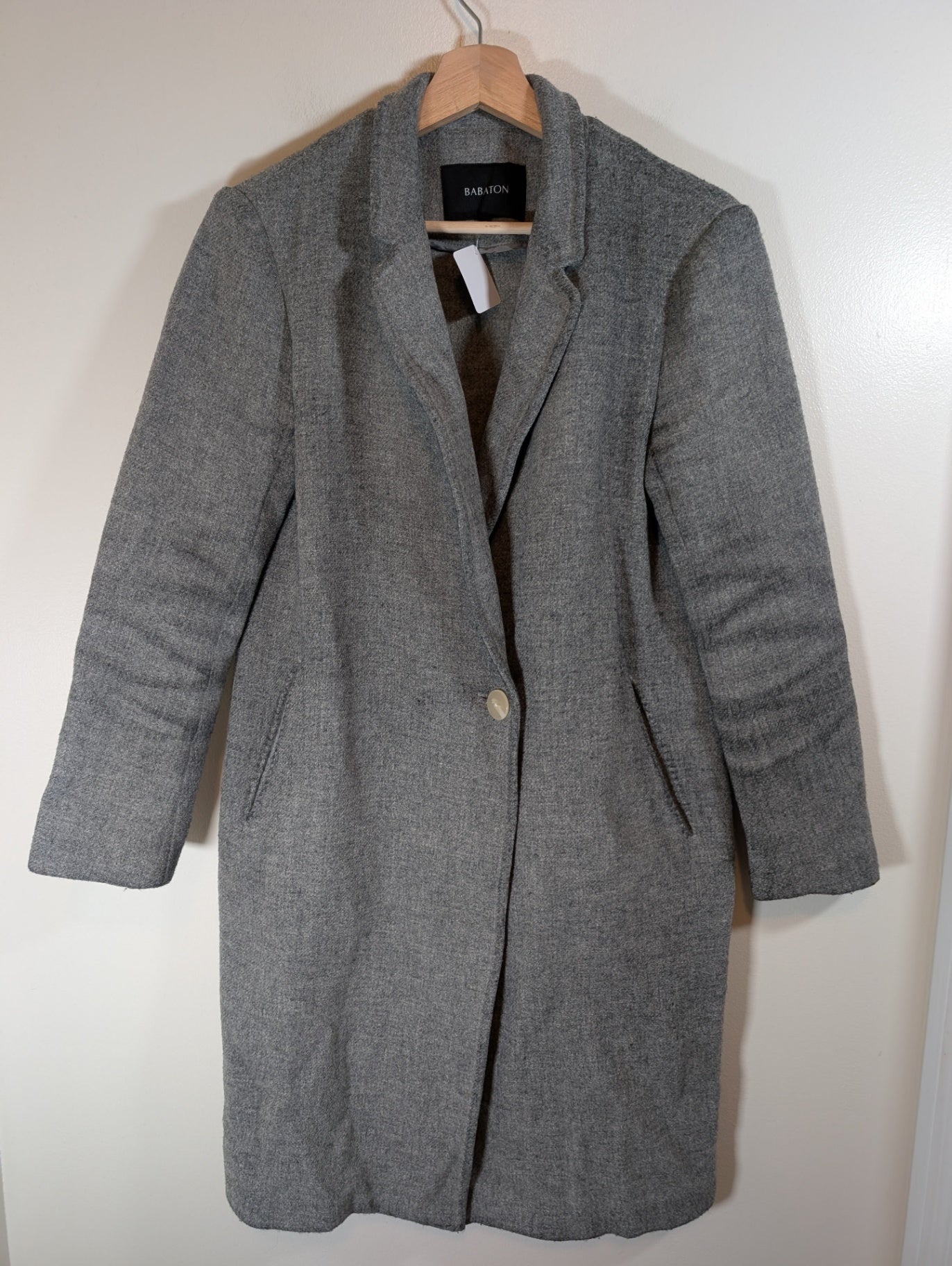 Babaton grey wool/cashmere light jacket - XS