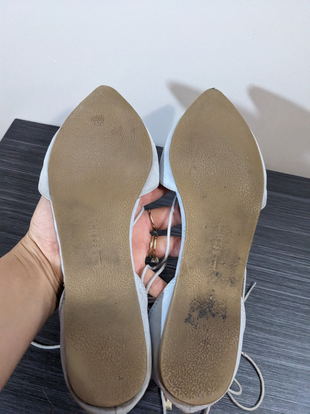 Call it Spring Light Blue Lace Up Flats - sz 10