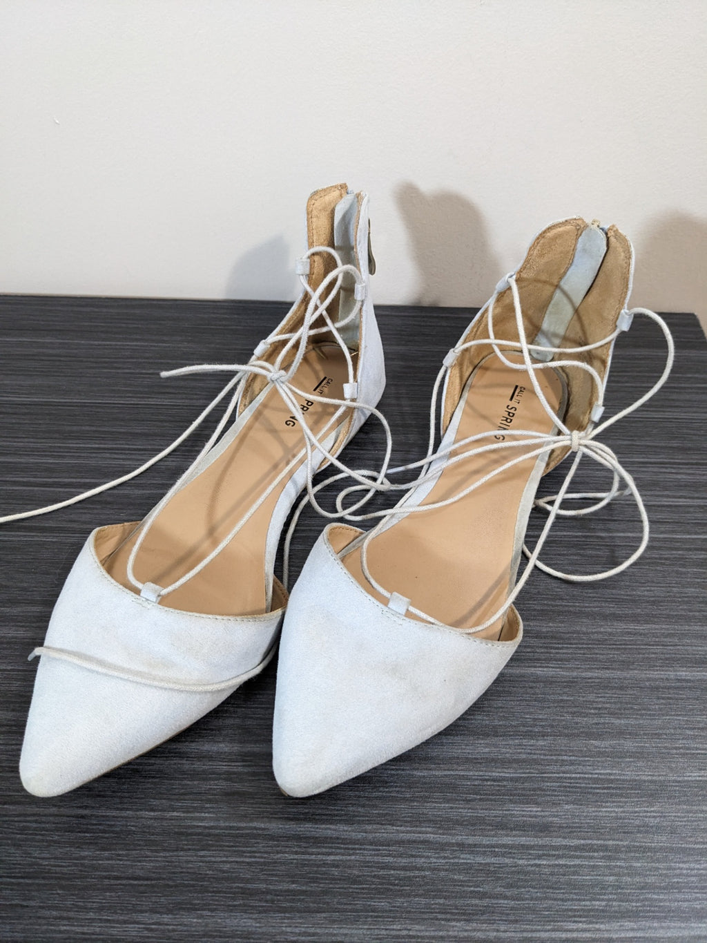 Call it Spring Light Blue Lace Up Flats - sz 10