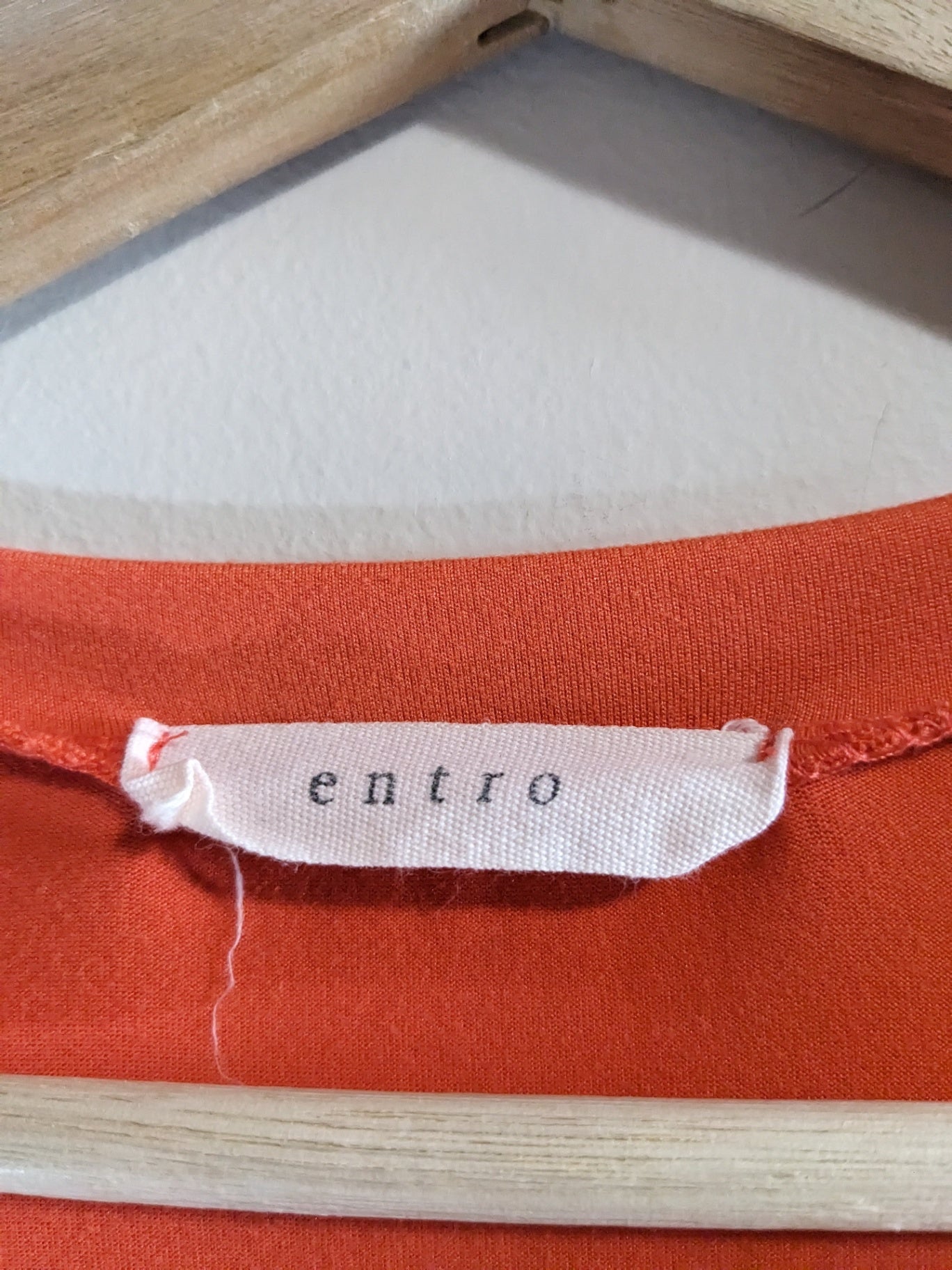 Entro Orange Peplum Blouse - S