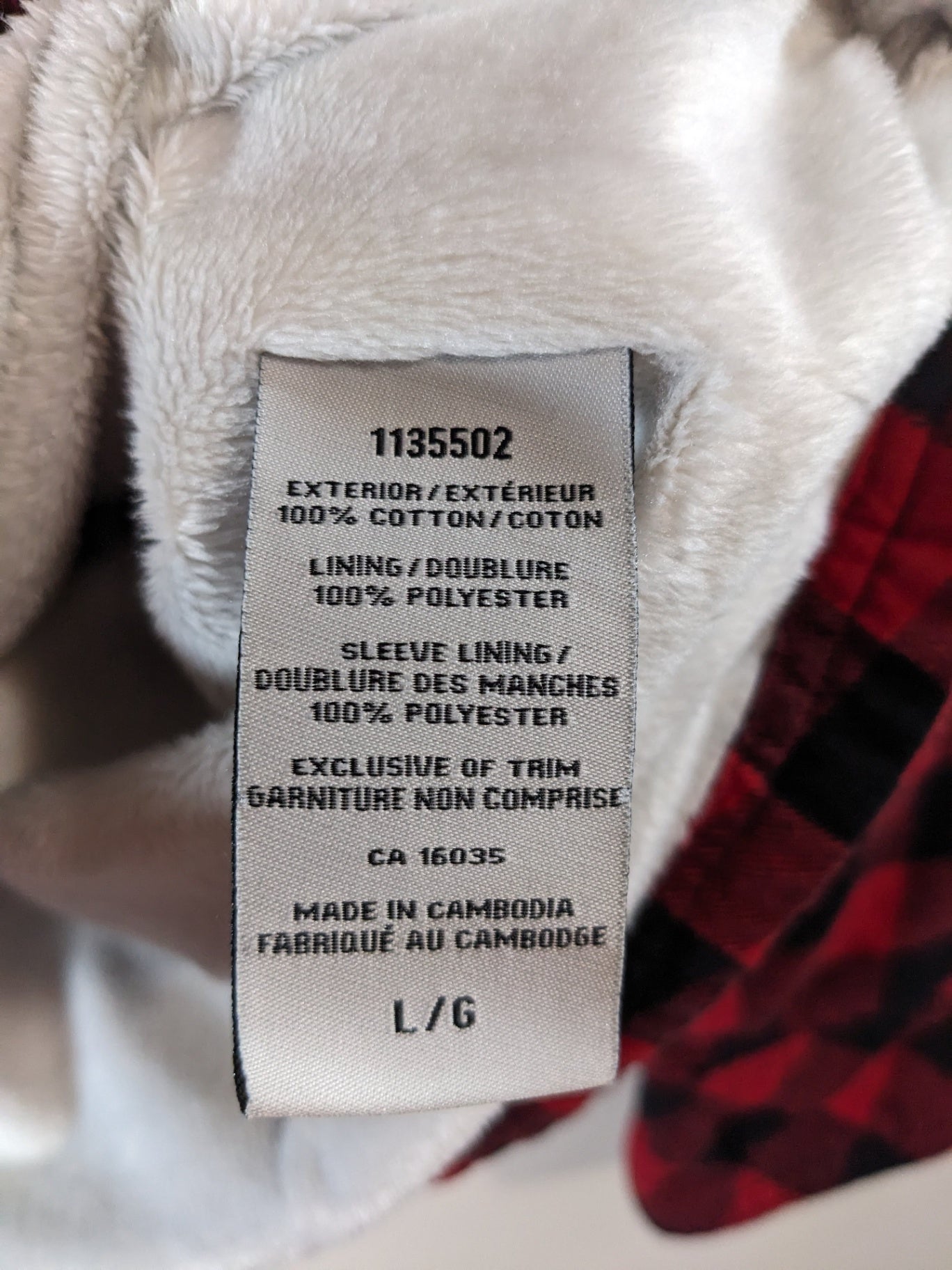 BC Clothing Red Plaid - L