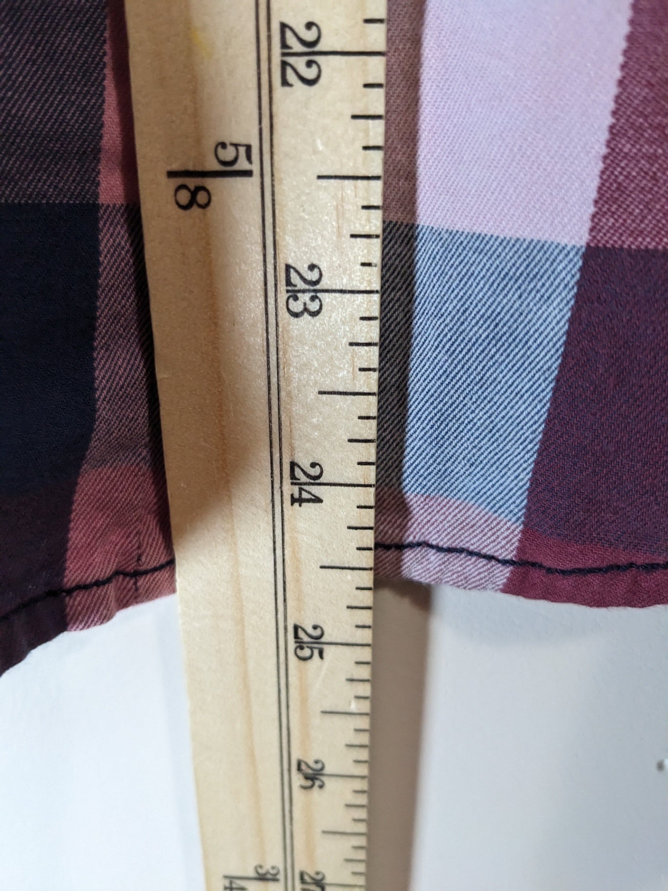 Garage Pink & Blue Plaid Shirt - L