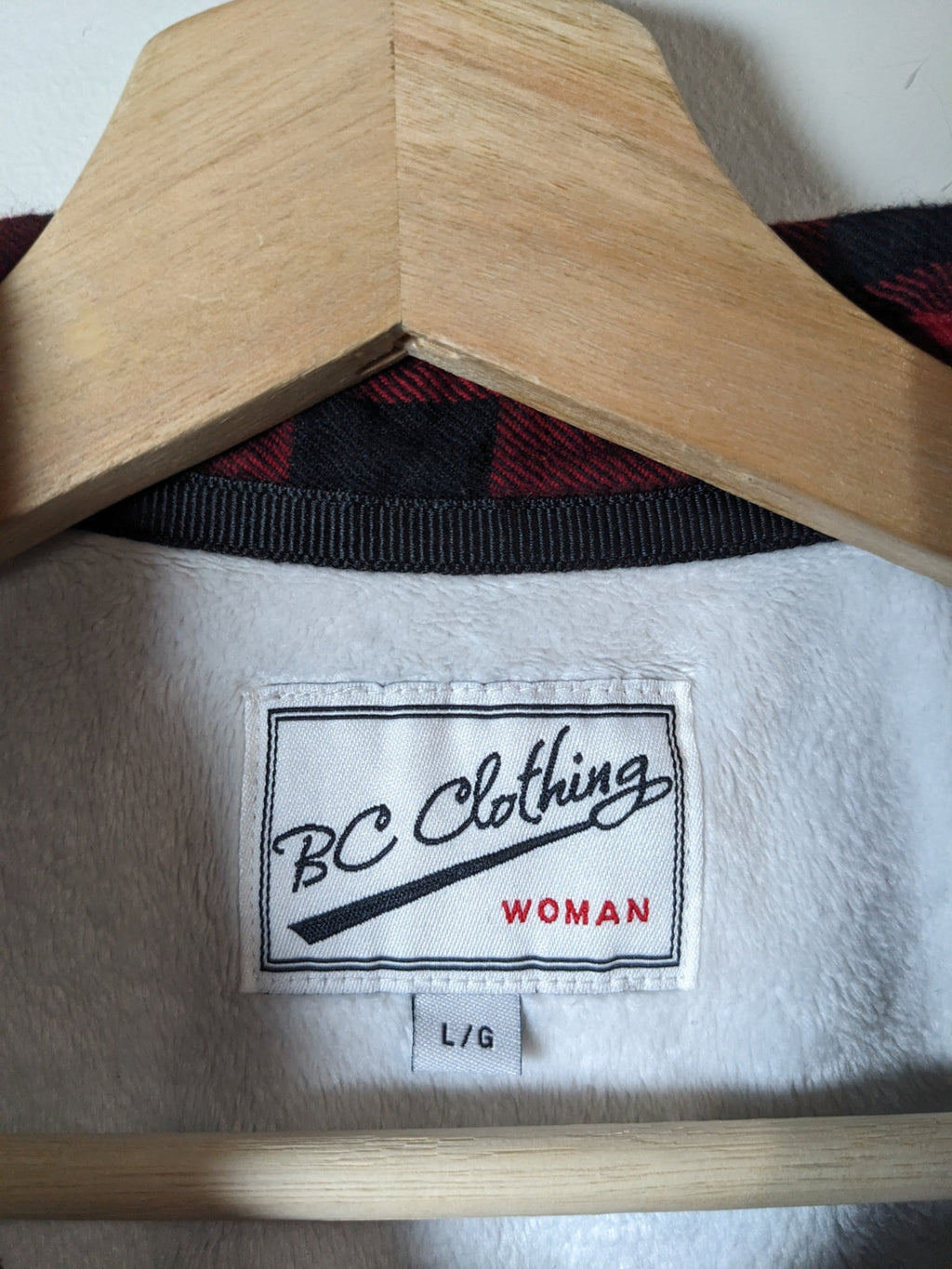 BC Clothing Red Plaid - L