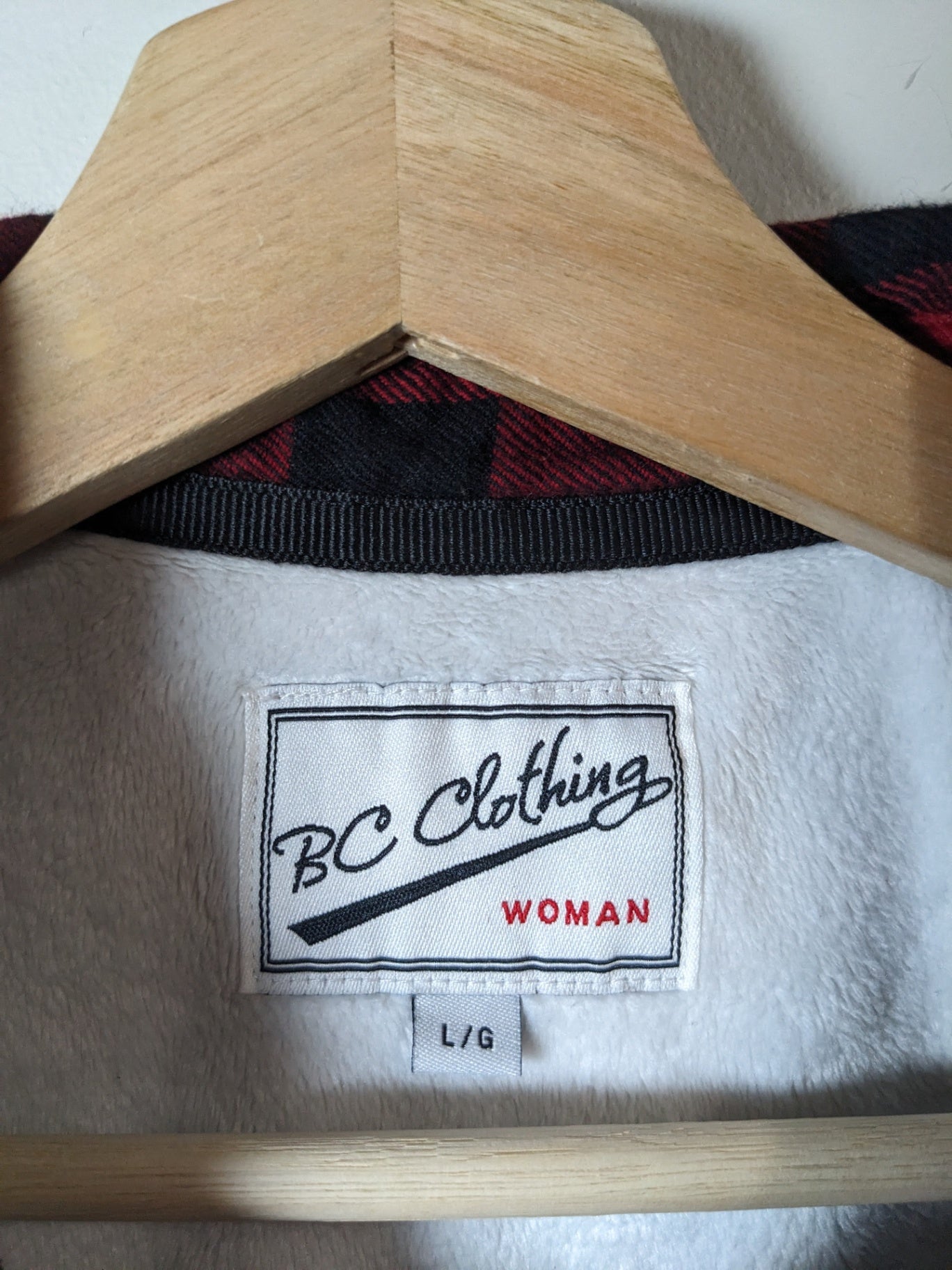 BC Clothing Red Plaid - L