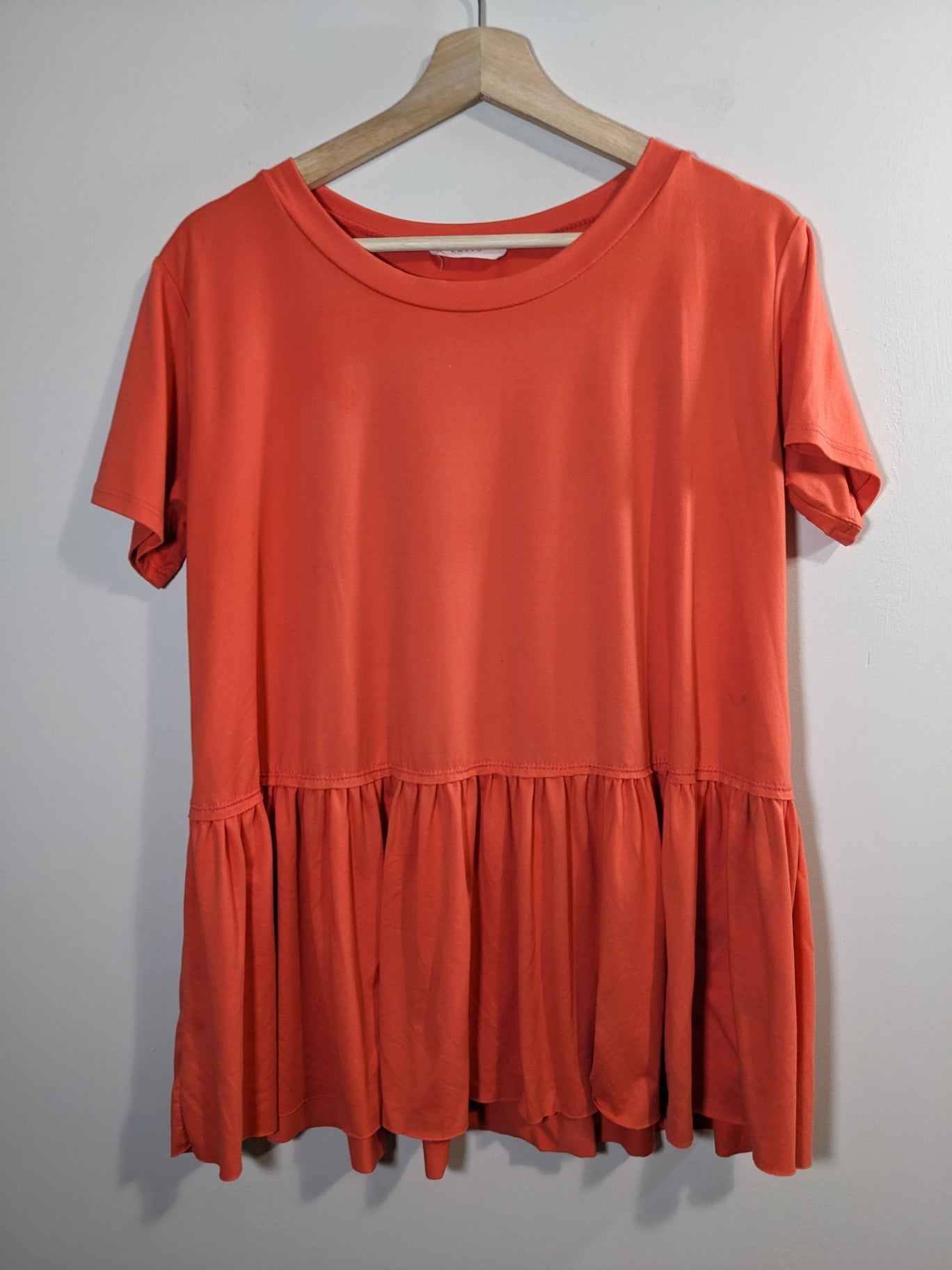 Entro Orange Peplum Blouse - S