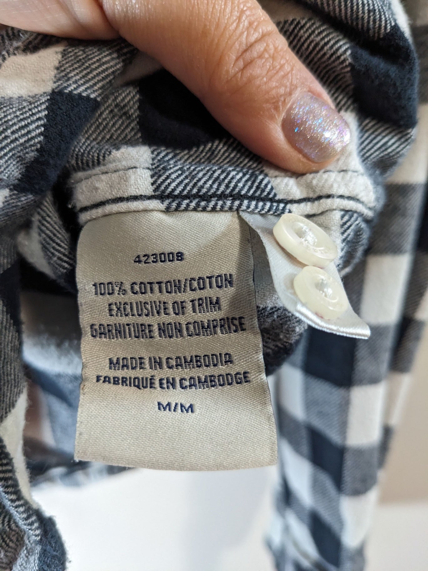 Tailor Vintage Blue Plaid Shirt - M