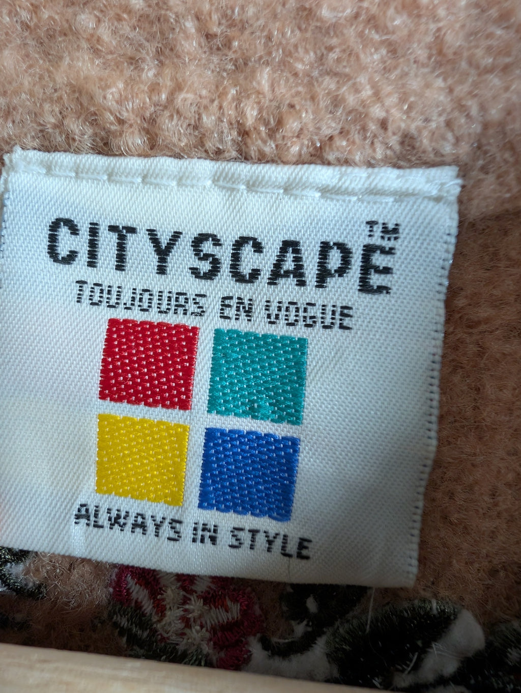 Cityscape vintage wool coat - appears Small