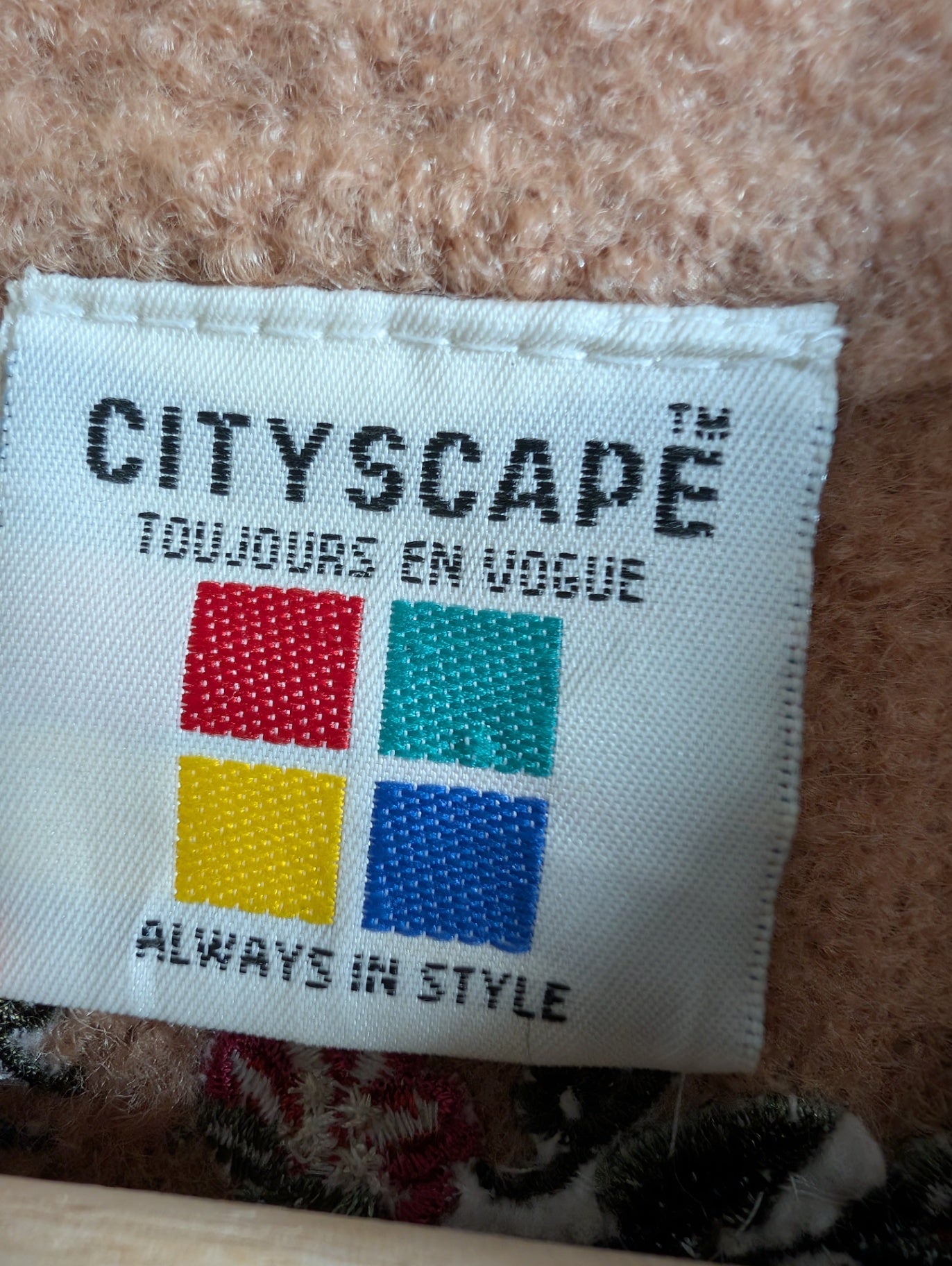 Cityscape vintage wool coat - appears Small
