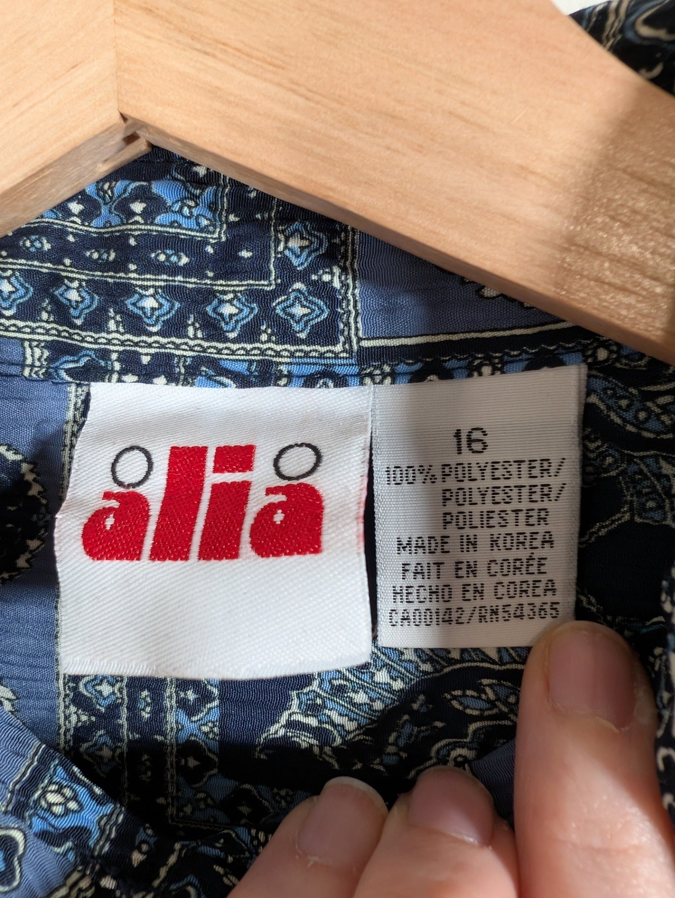 Alia blue blouse - SZ 16
