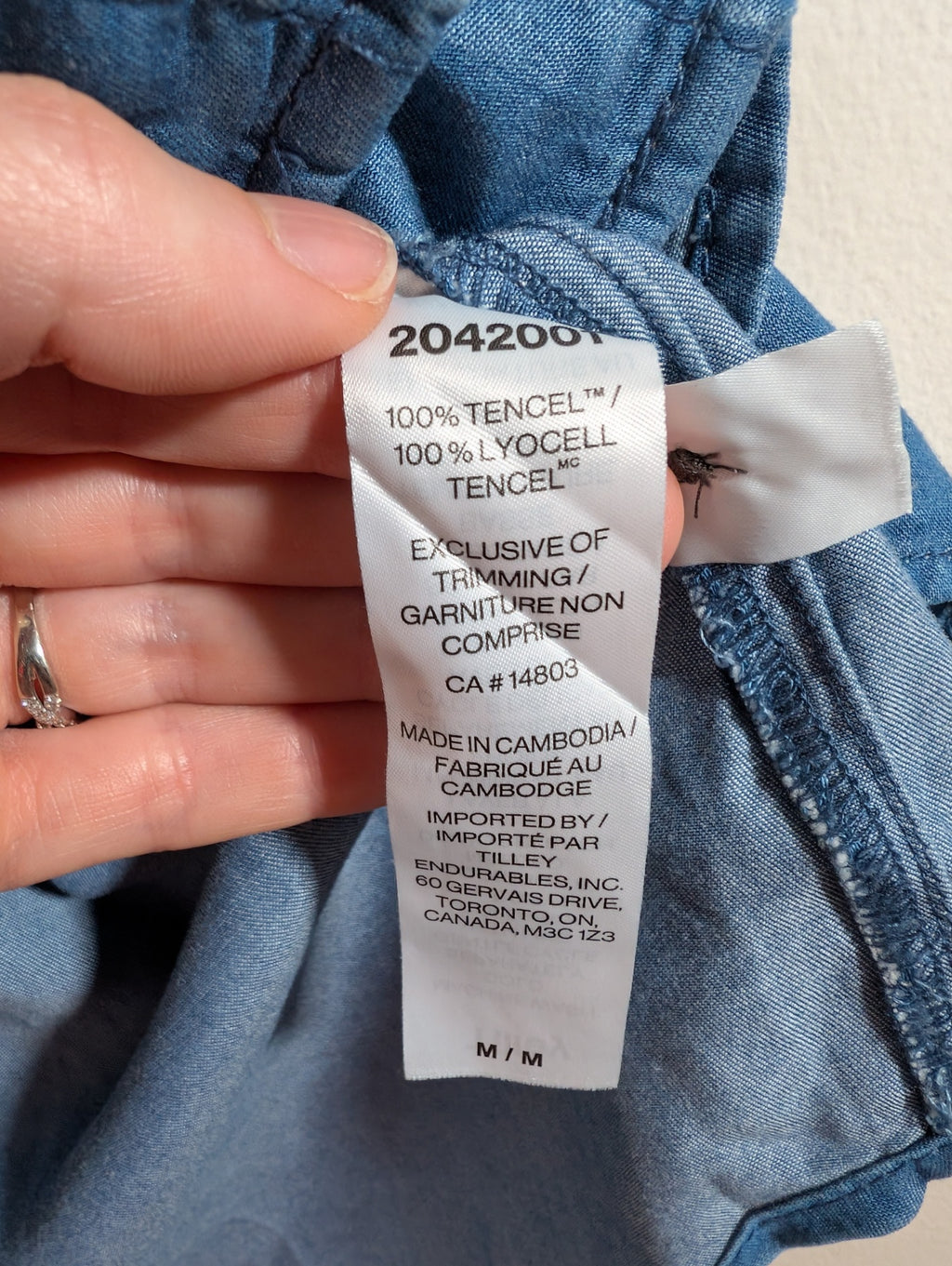 Tilley denim style blouse - Medium