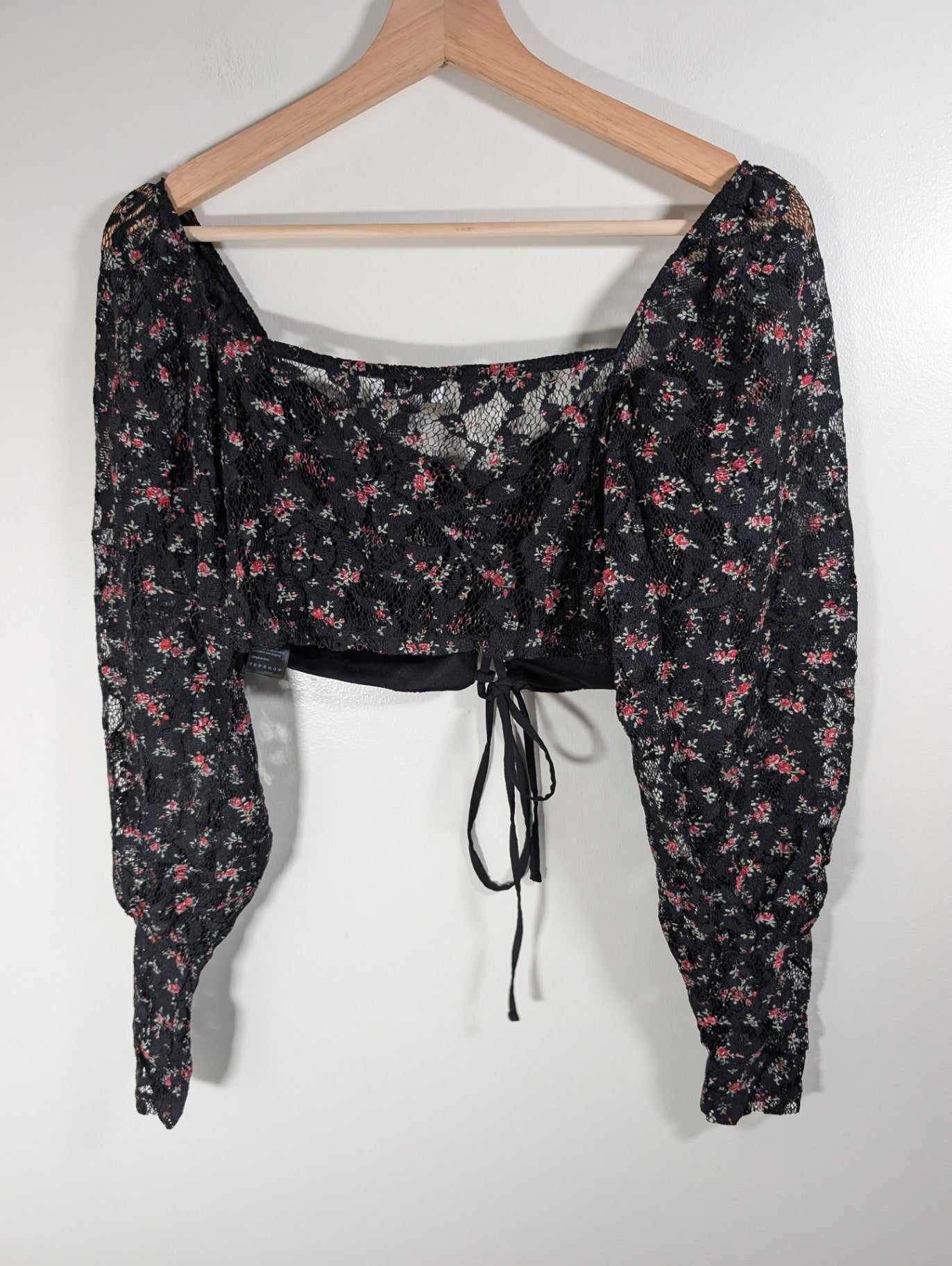 Topshop floral milkmaid crop top - SZ 6