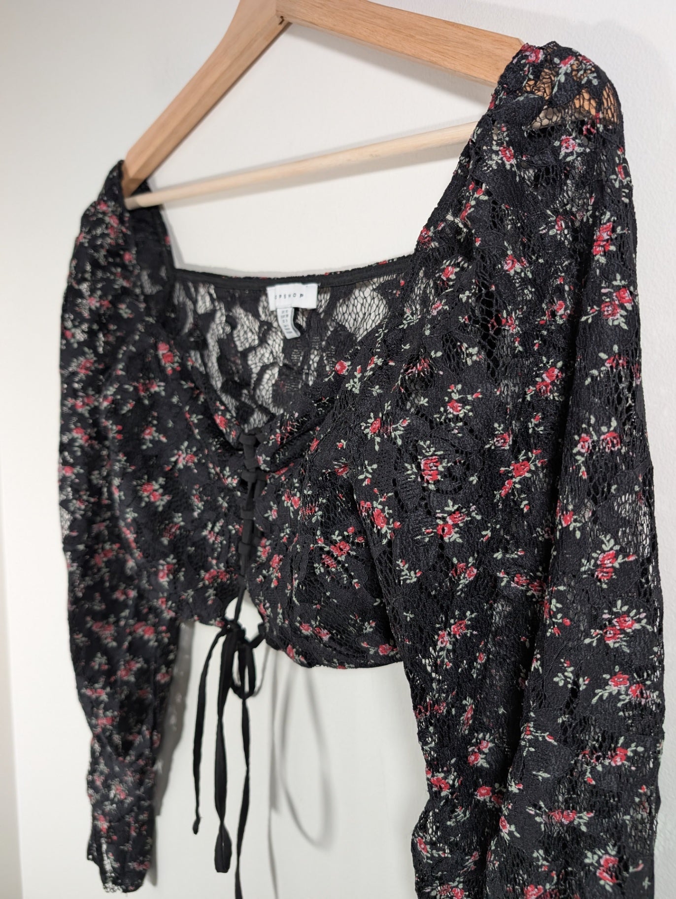 Topshop floral milkmaid crop top - SZ 6