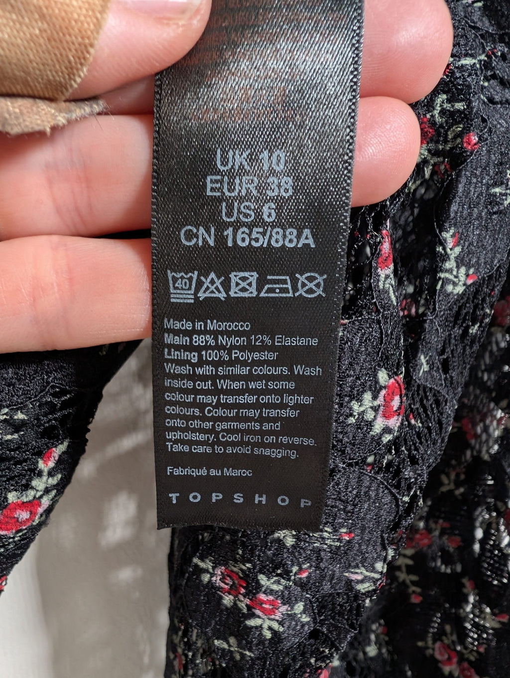Topshop floral milkmaid crop top - SZ 6
