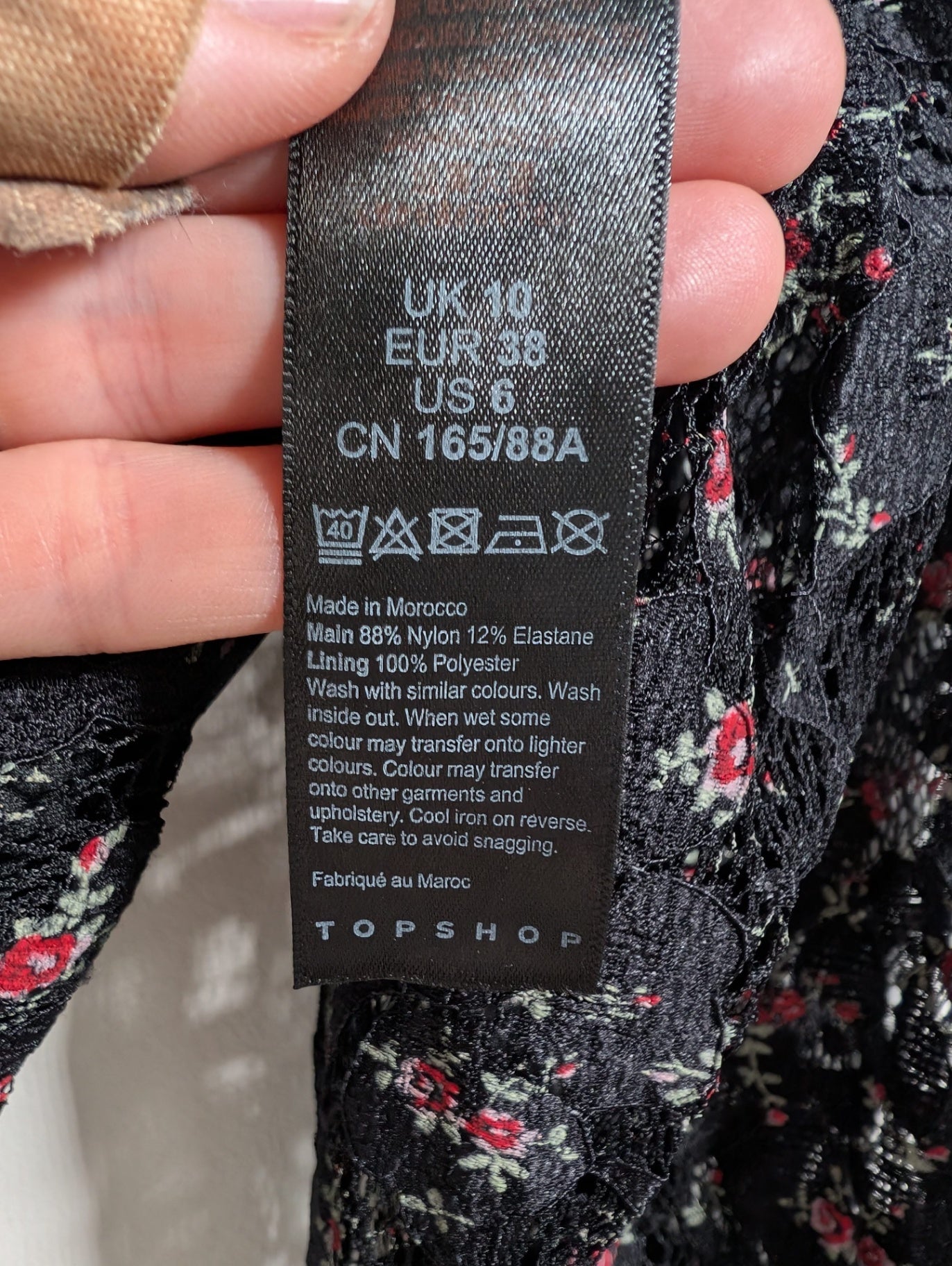 Topshop floral milkmaid crop top - SZ 6