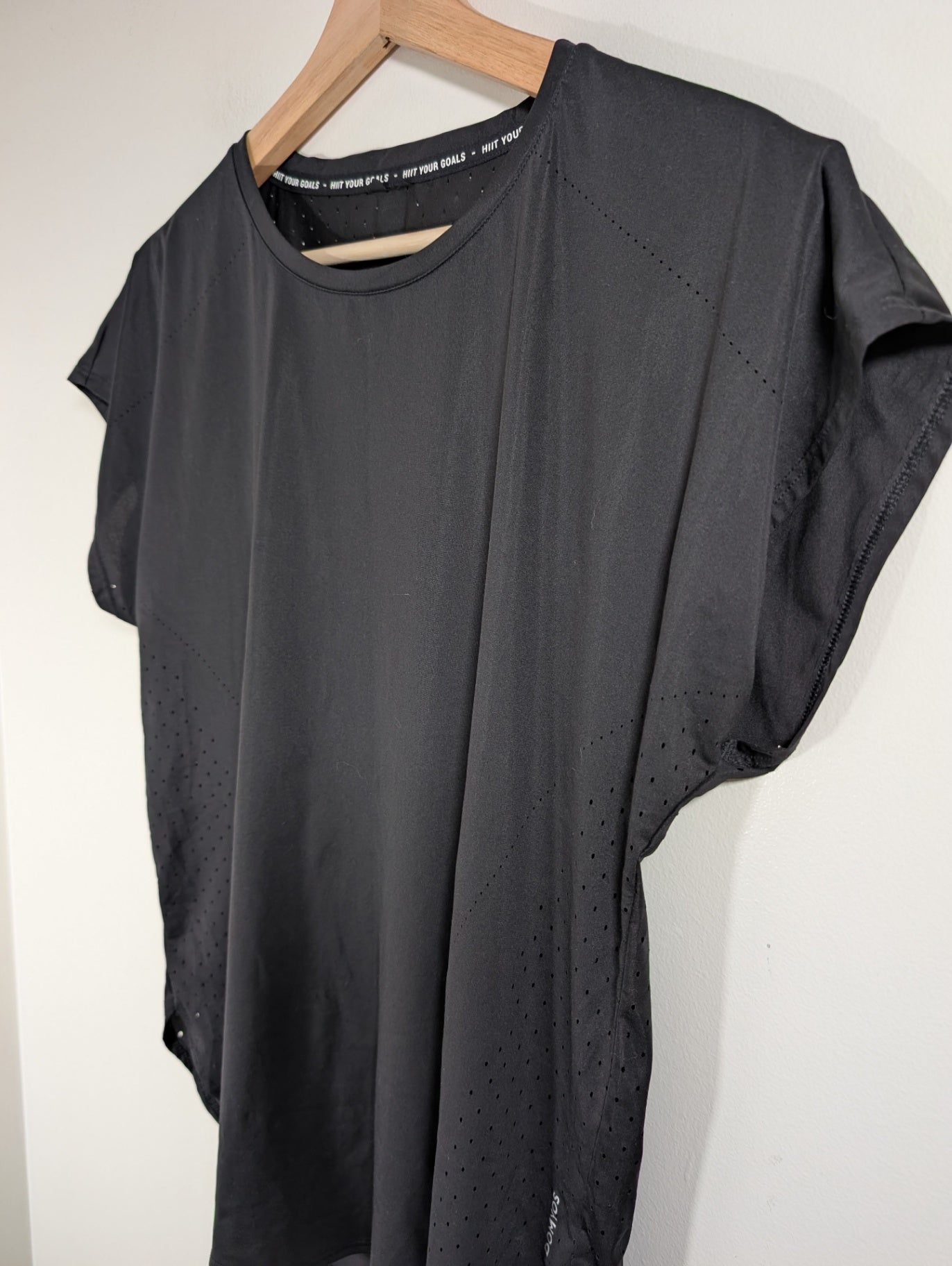 Black athletic tee- appears small