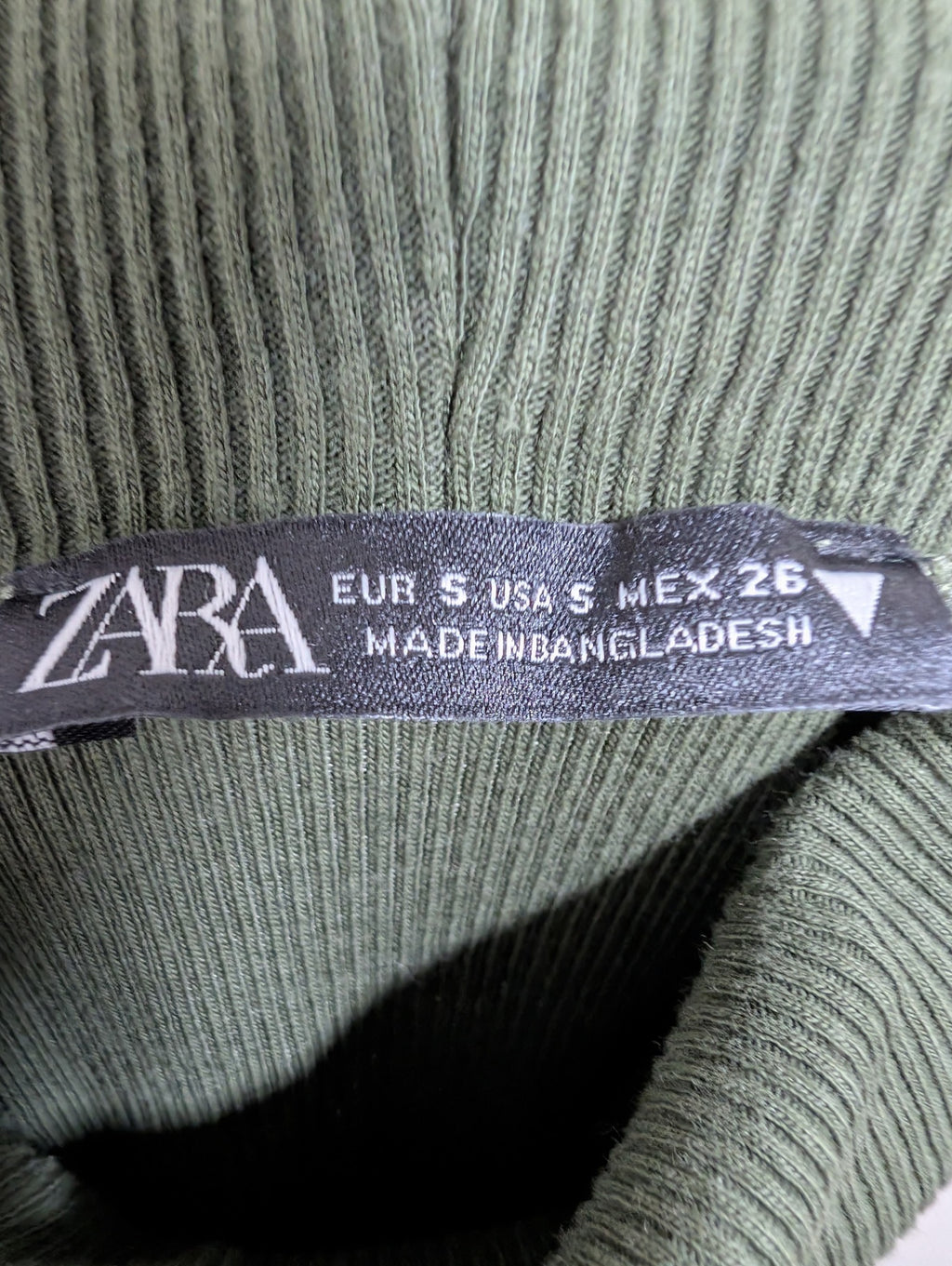 ZARA turtleneck ribbed dress - Small