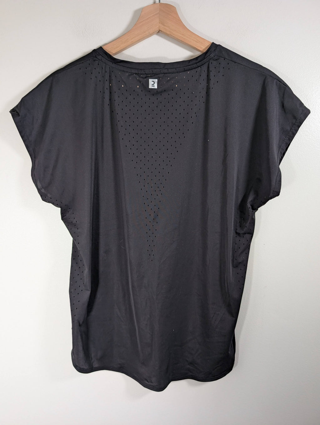 Black athletic tee- appears small