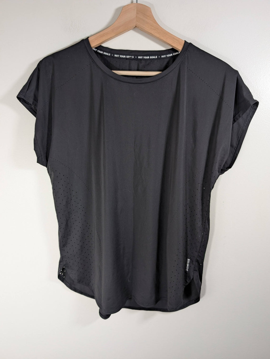 Black athletic tee- appears small