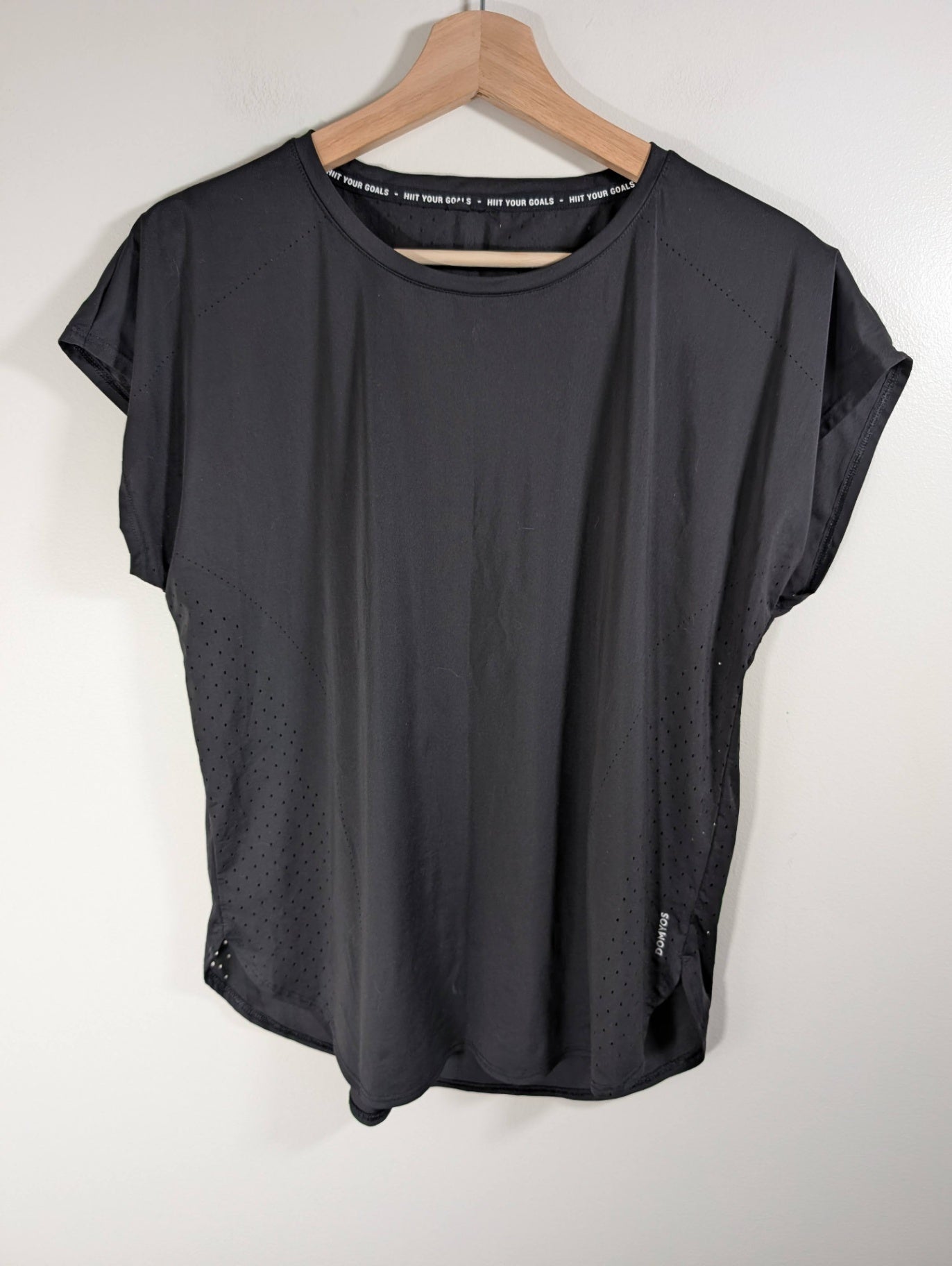Black athletic tee- appears small