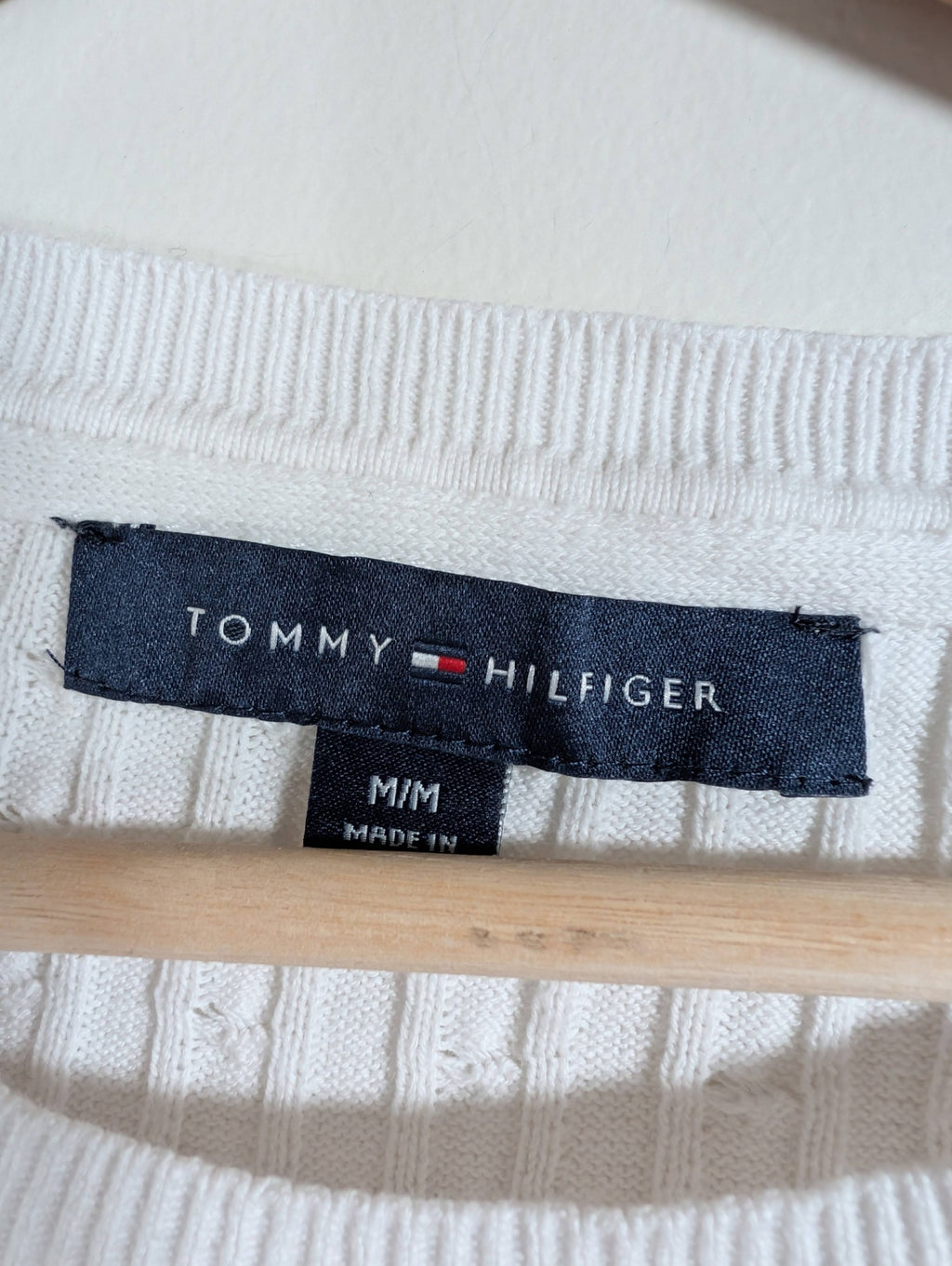 Tommy Hilfiger white sweater - Medium