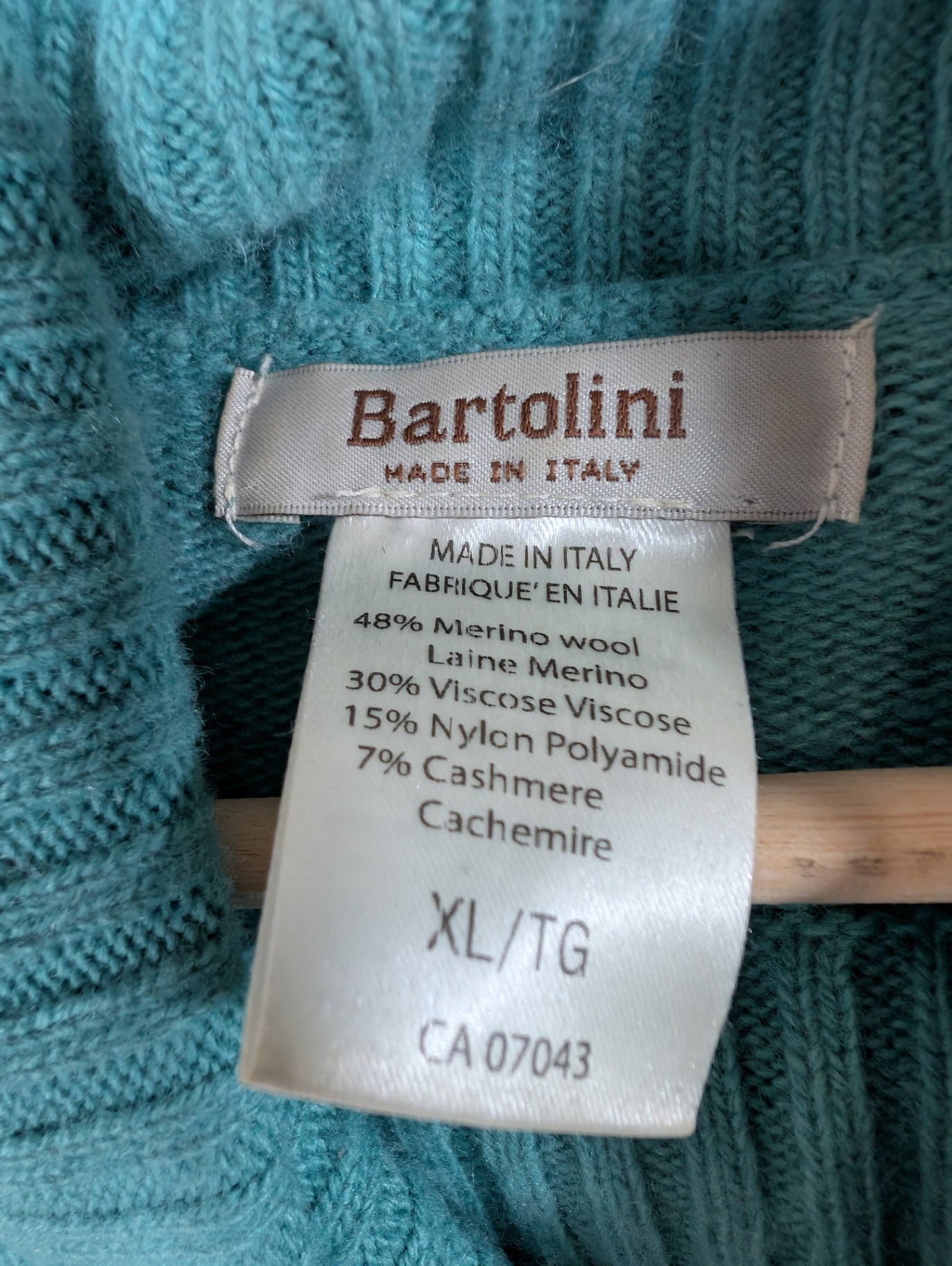 Bartolini merino wool/cashmere blend sweater - XL