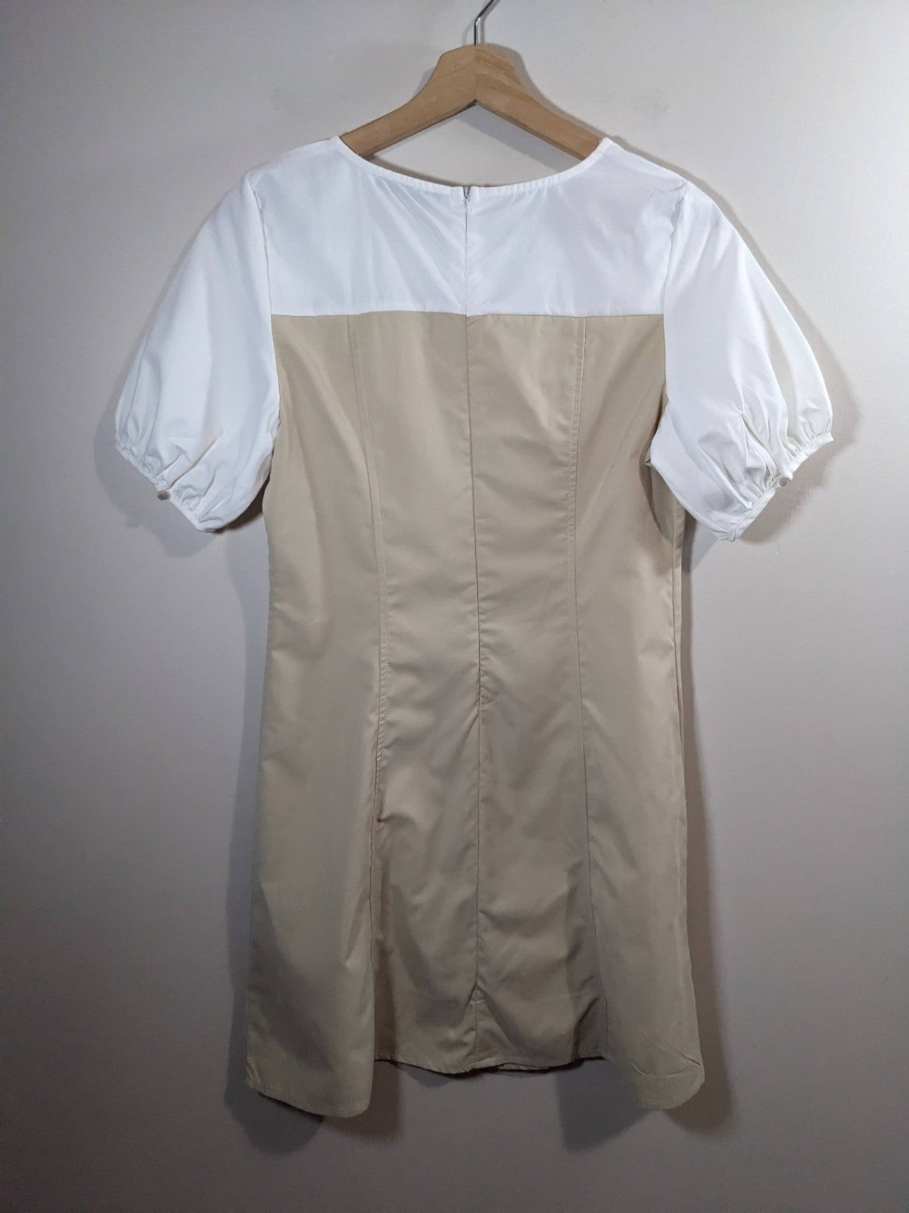 DAZY White & Beige Dress - M