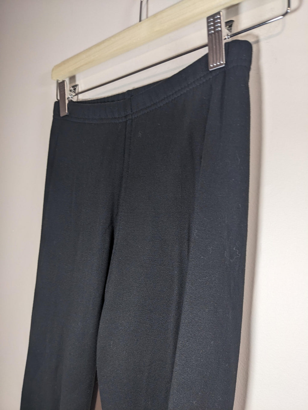 Just Cozy Black Fleece Lined Leggings - appears small