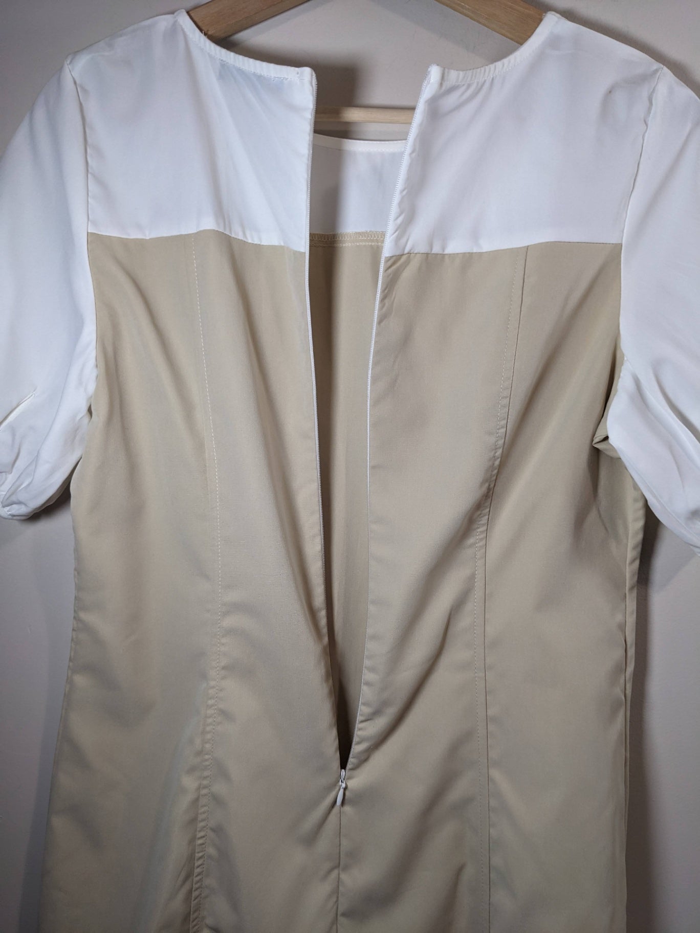 DAZY White & Beige Dress - M
