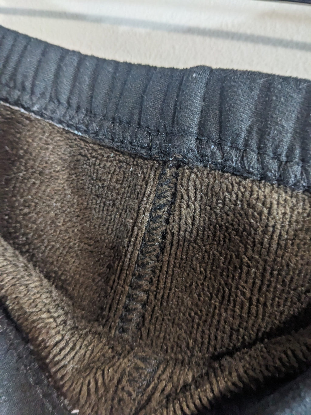 Just Cozy Black Fleece Lined Leggings - appears small