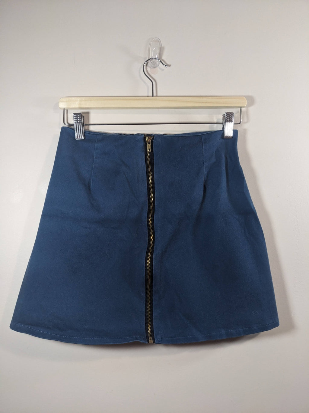 Blue Zipper Skirt - appears xs