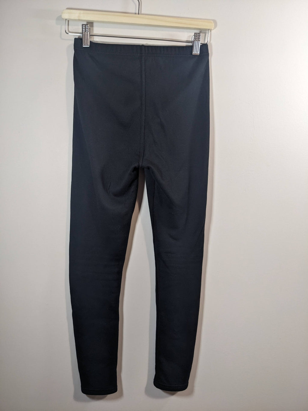 Just Cozy Black Fleece Lined Leggings - appears small