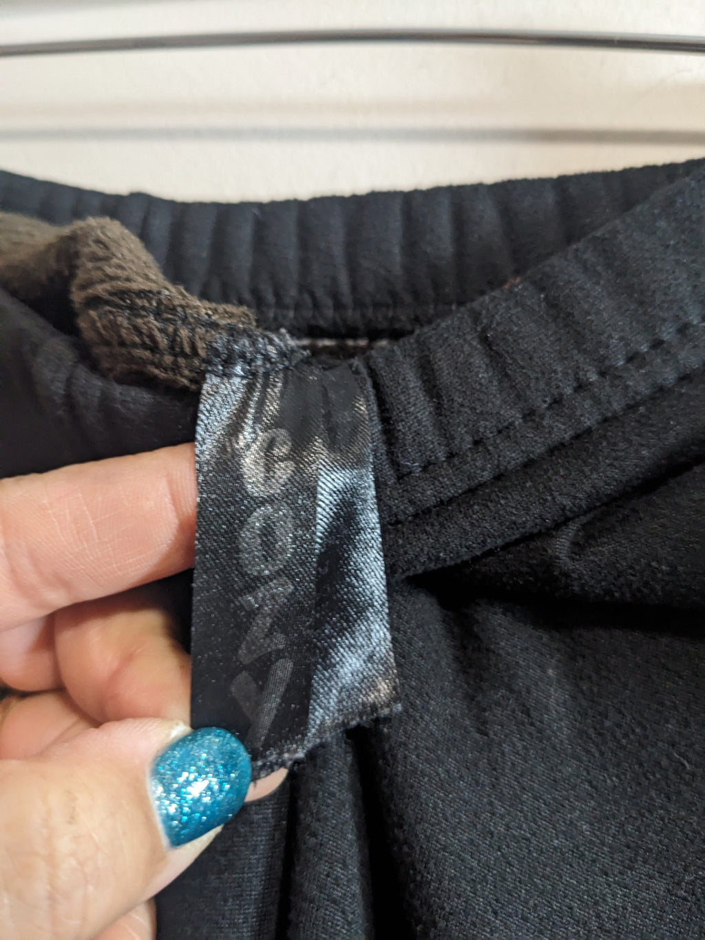 Just Cozy Black Fleece Lined Leggings - appears small