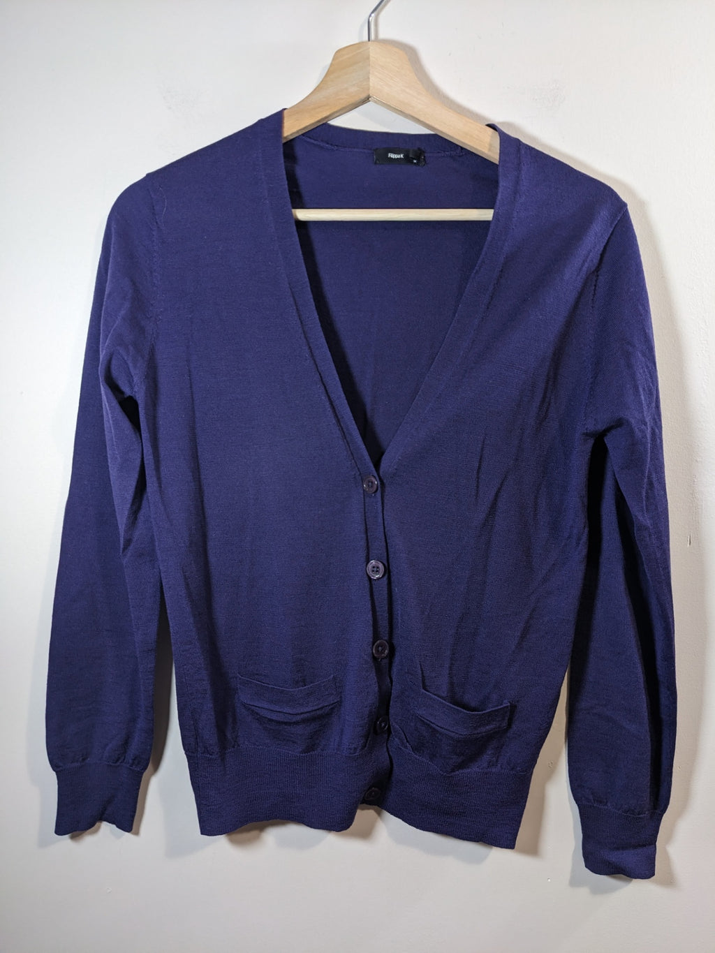 Filippa K Merino Wool Purple Cardigan - M