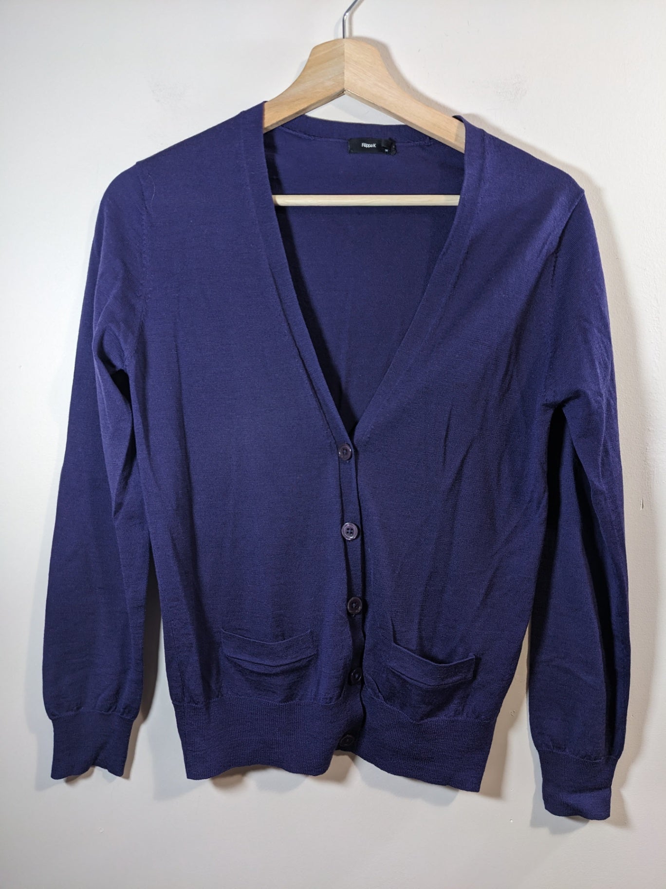Filippa K Merino Wool Purple Cardigan - M