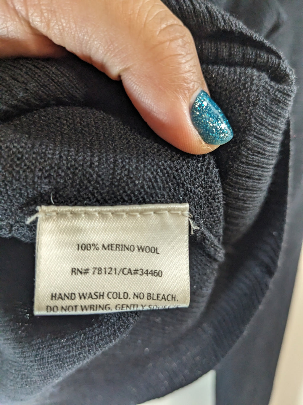 Eileen Fisher Black Merino Wool Cardigan - XS
