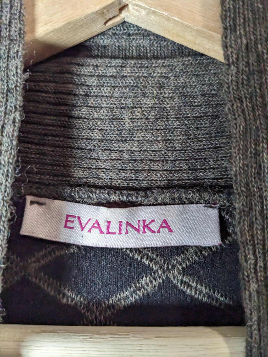 Evalinka Alpaca Wool Brown Cardigan - appears small