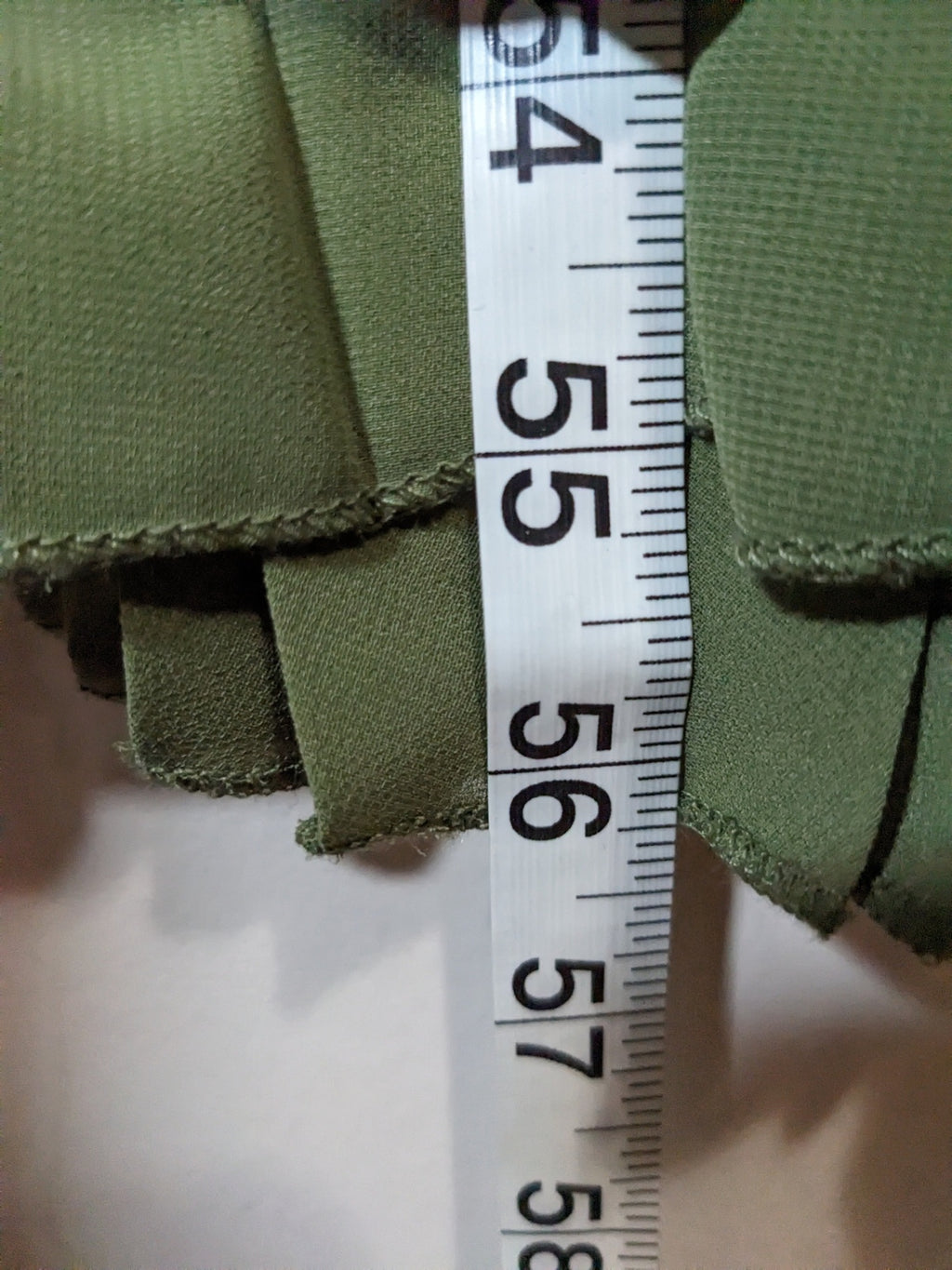 Olive Pleated Maxi Dress - appears small