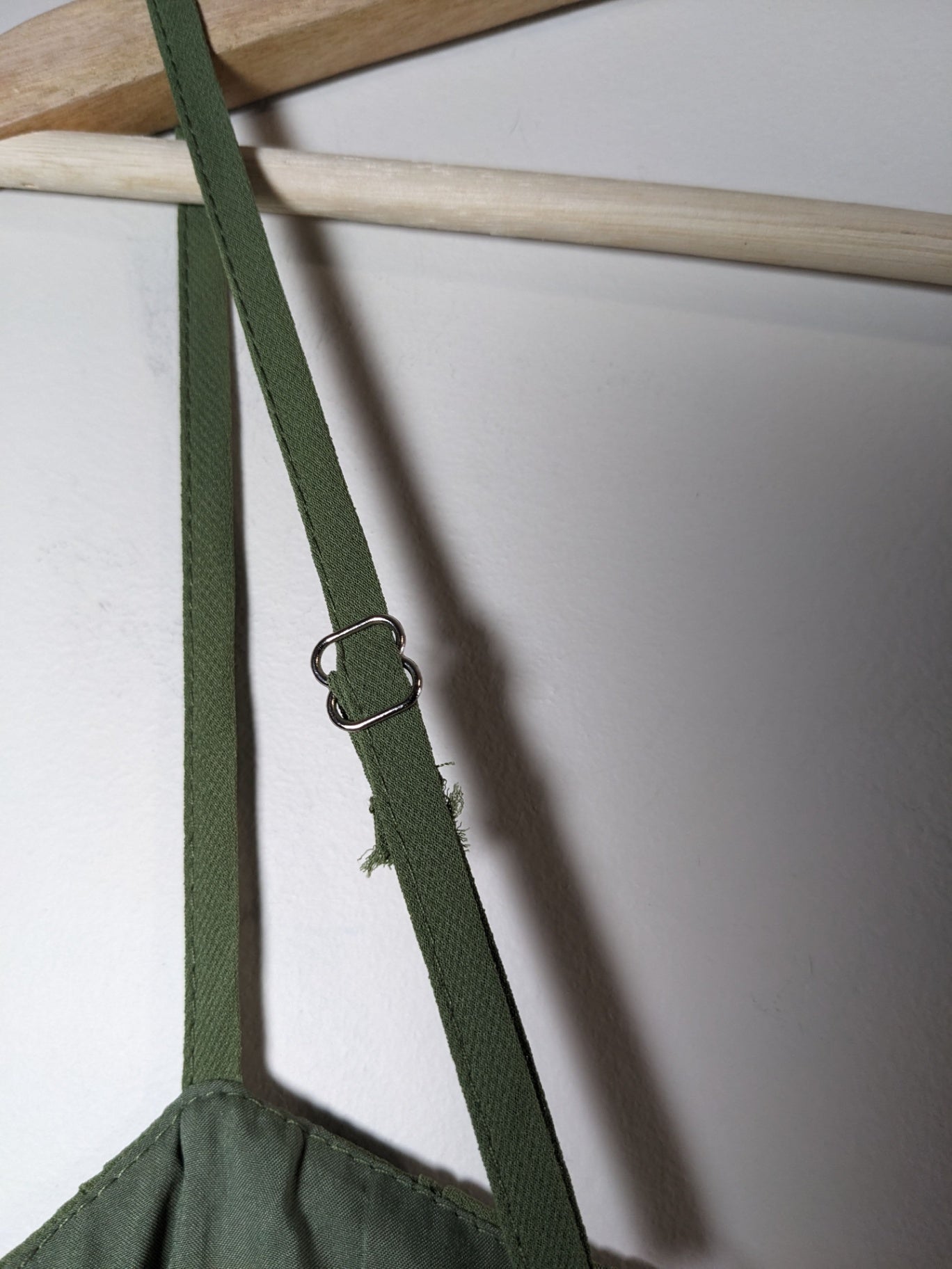 Olive Pleated Maxi Dress - appears small