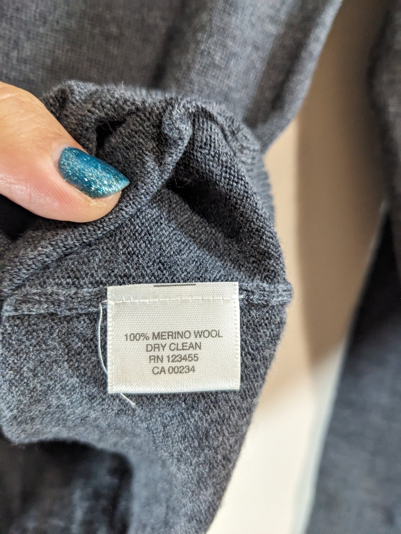 Lord & Taylor merino wool grey cardigan- S