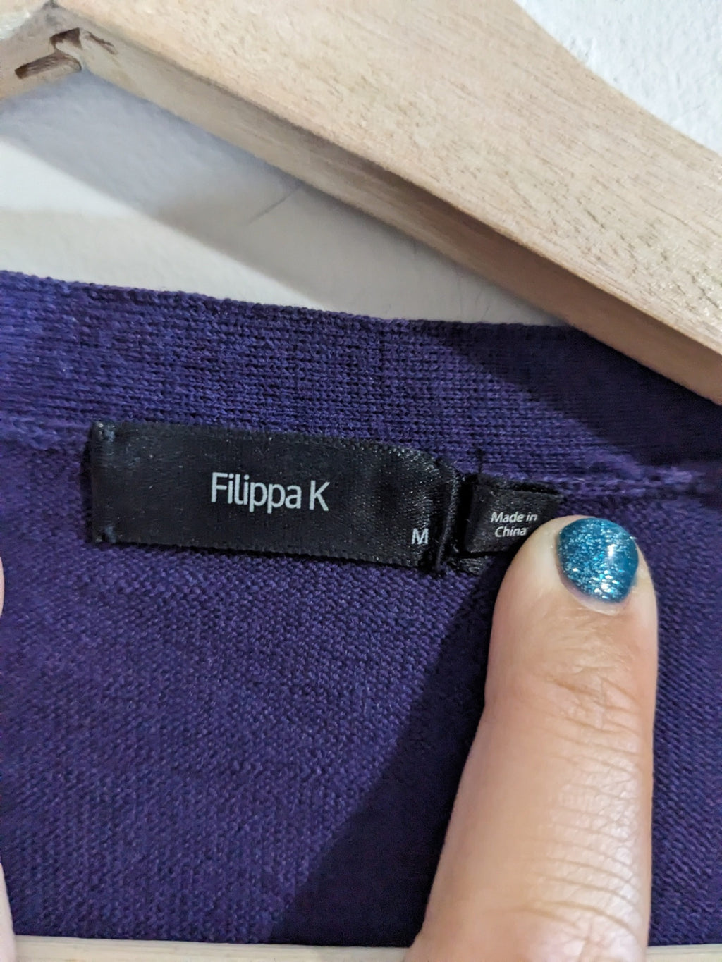 Filippa K Merino Wool Purple Cardigan - M