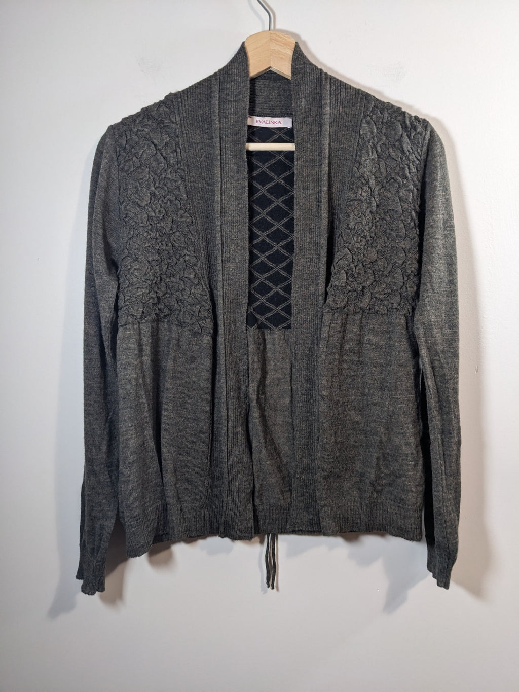 Evalinka Alpaca Wool Brown Cardigan - appears small