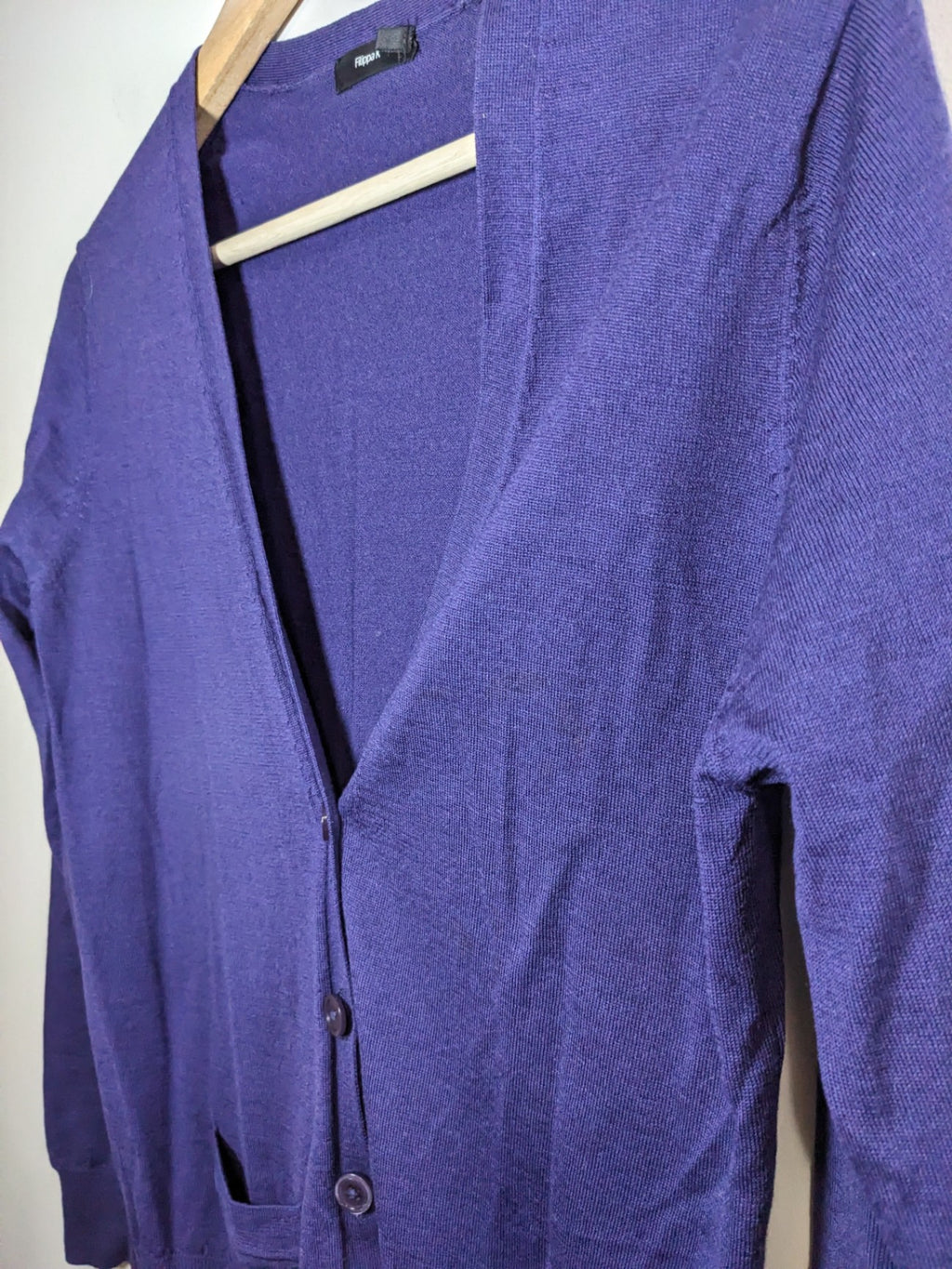 Filippa K Merino Wool Purple Cardigan - M