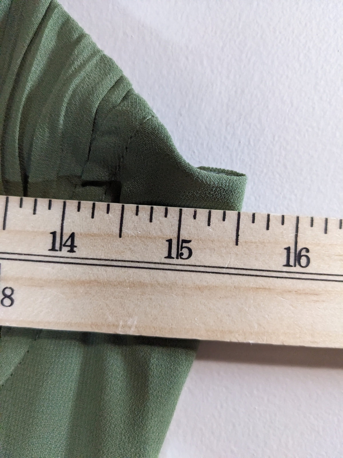 Olive Pleated Maxi Dress - appears small