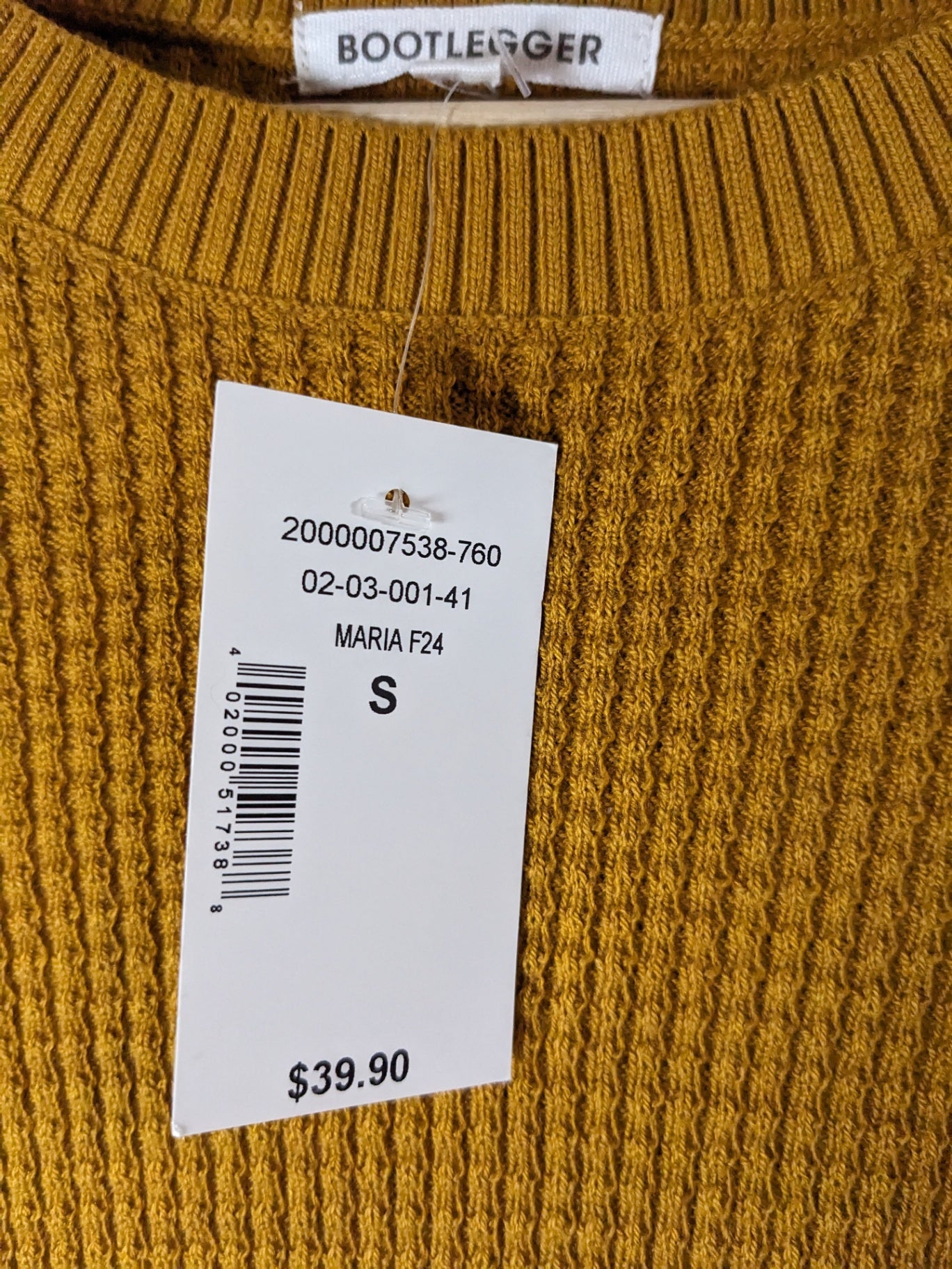 NWT Bootlegger block color waffle knit sweater- S