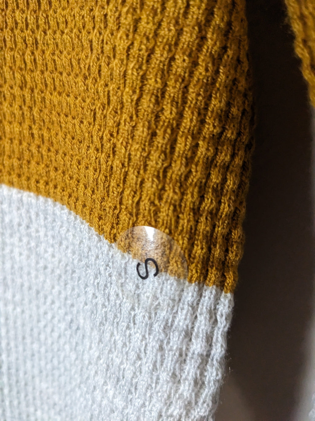 NWT Bootlegger block color waffle knit sweater- S