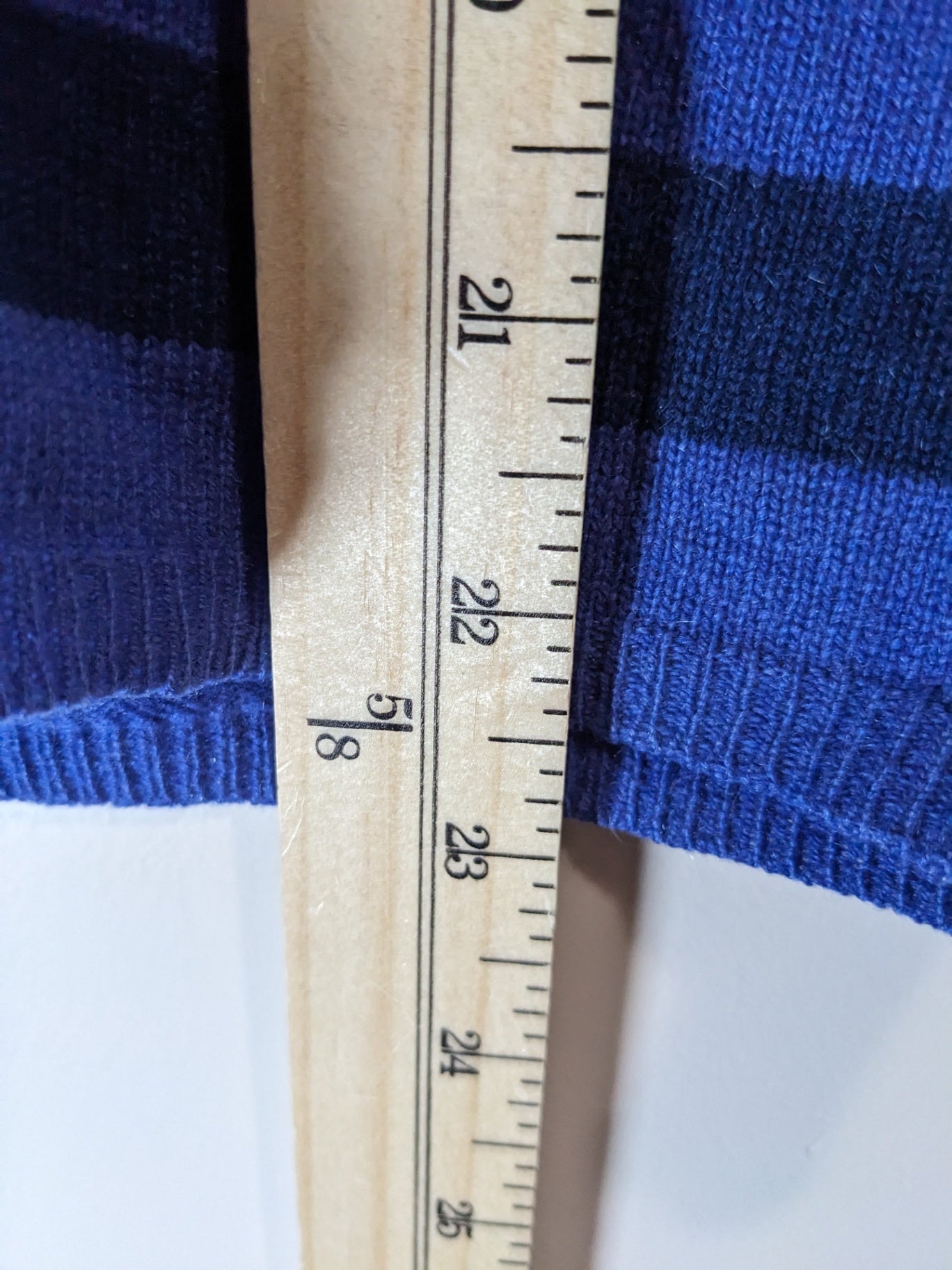 LORD & TAYLOR Cashmere Blue Striped Sweater- S