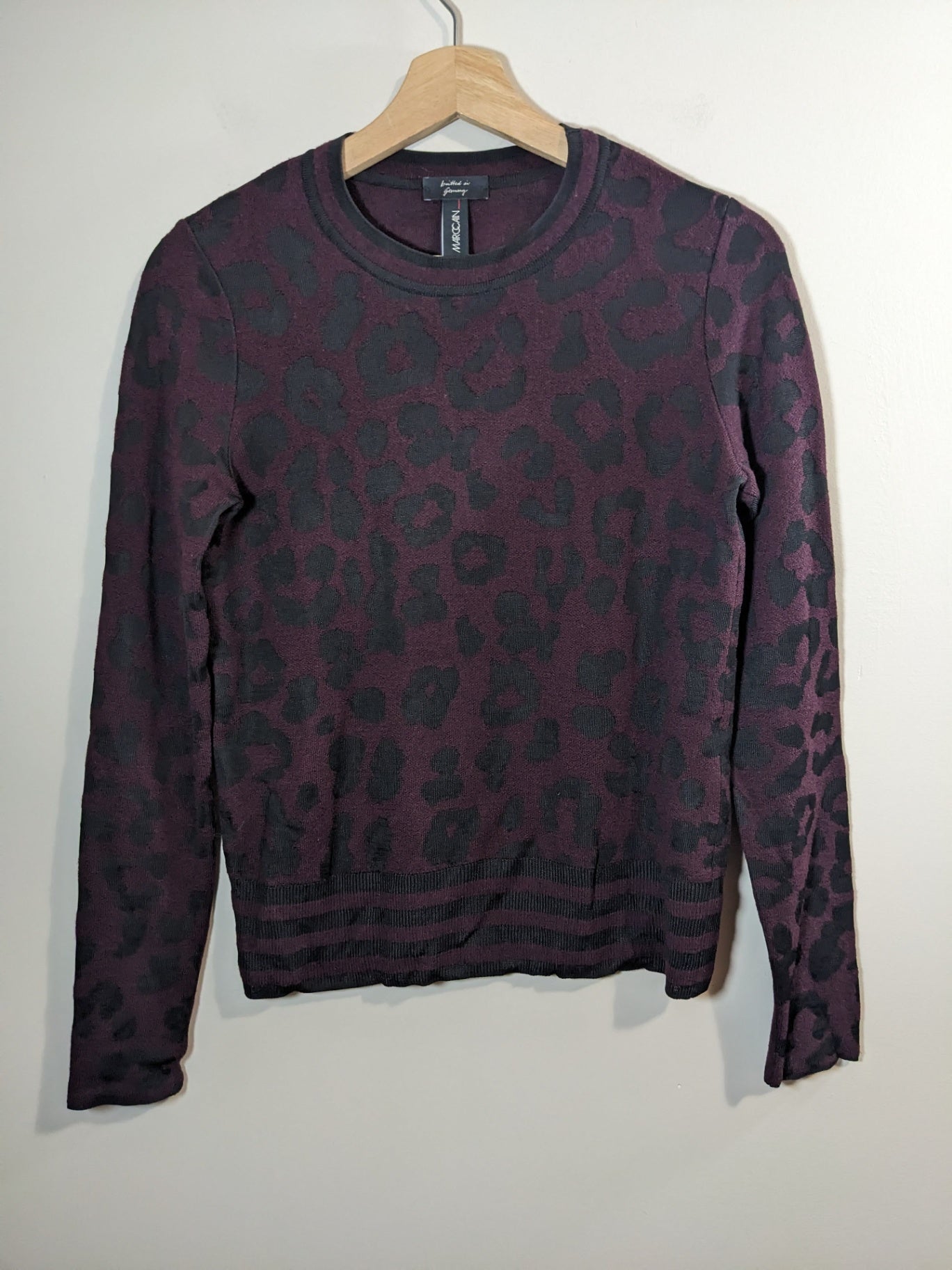 Marccain Wool Leopard Print Sweater - S