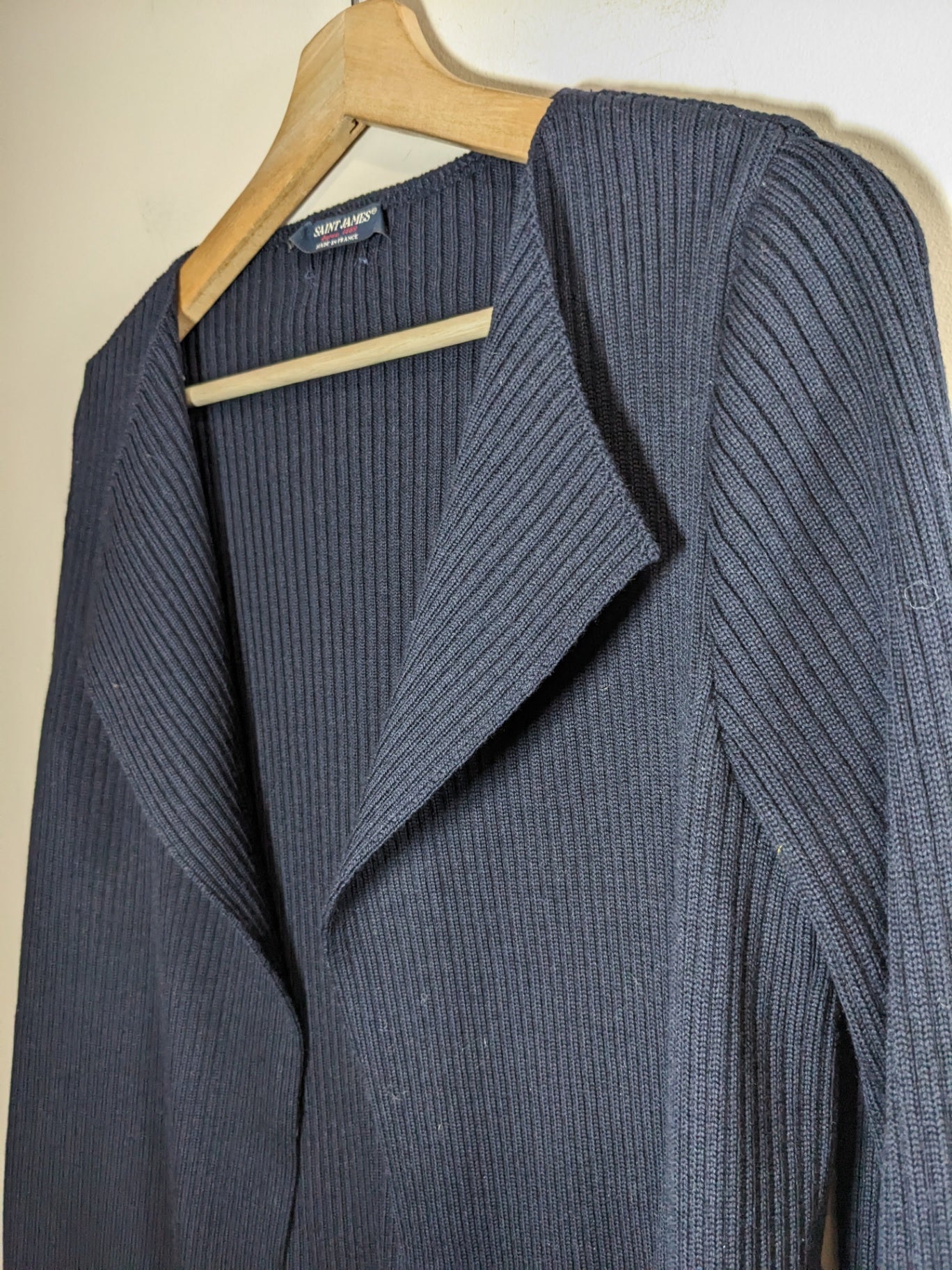 Saint James Navy Wool Cardigan - sz 6