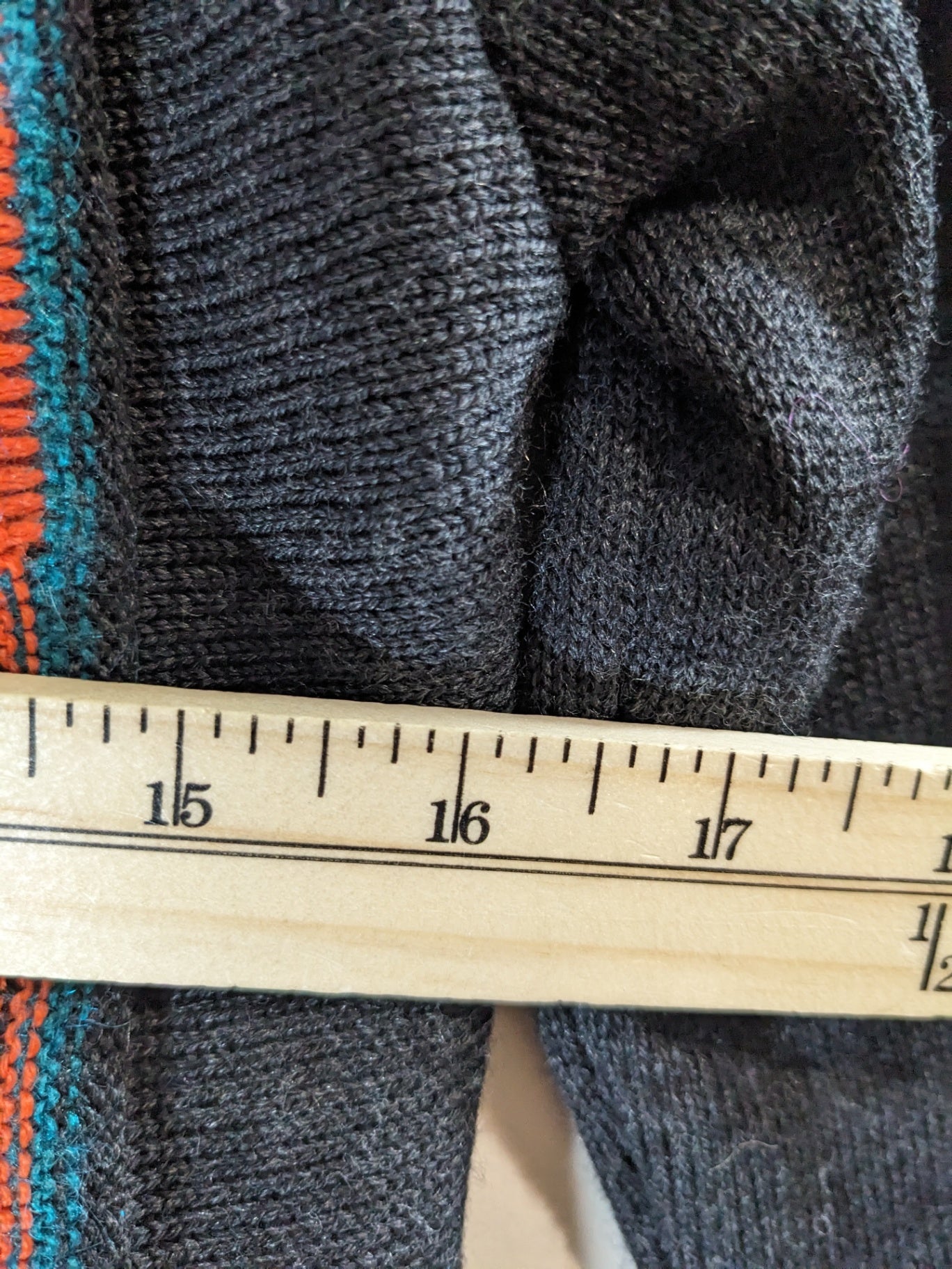 Evalinka Merino Wool Multicolour Faux Cardigan Sweater - S