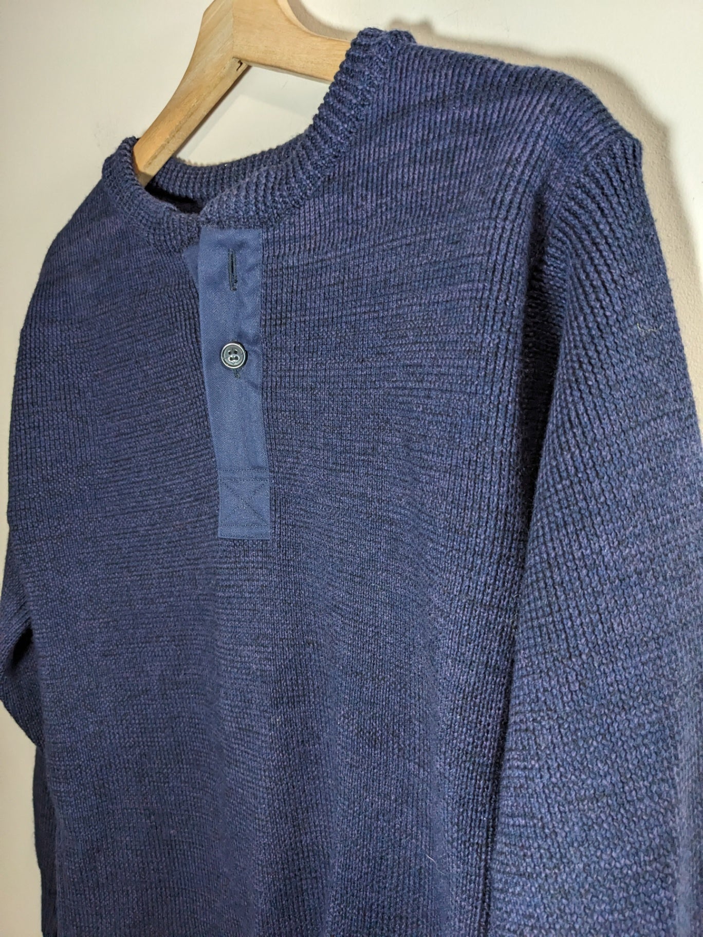 Pollen Sweaters Wool Navy Sweater- S